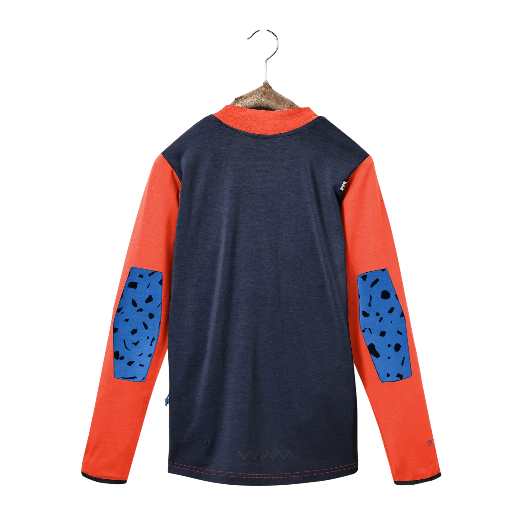 Bike long-sleeved shirt Merino Luke Red Orange, True Navy