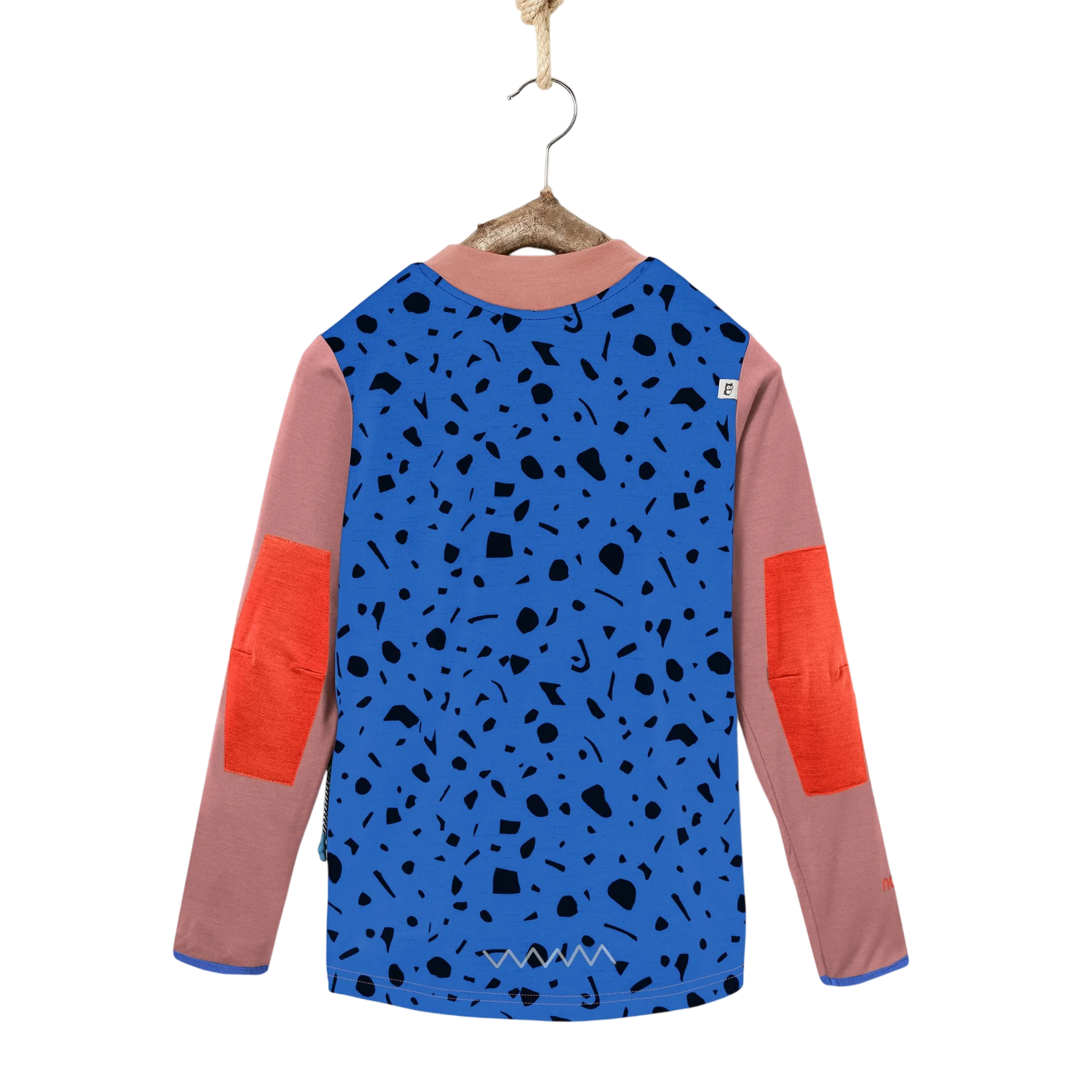 Bike long-sleeved shirt Luke Underground Merino Dark Rose, Blue Marin