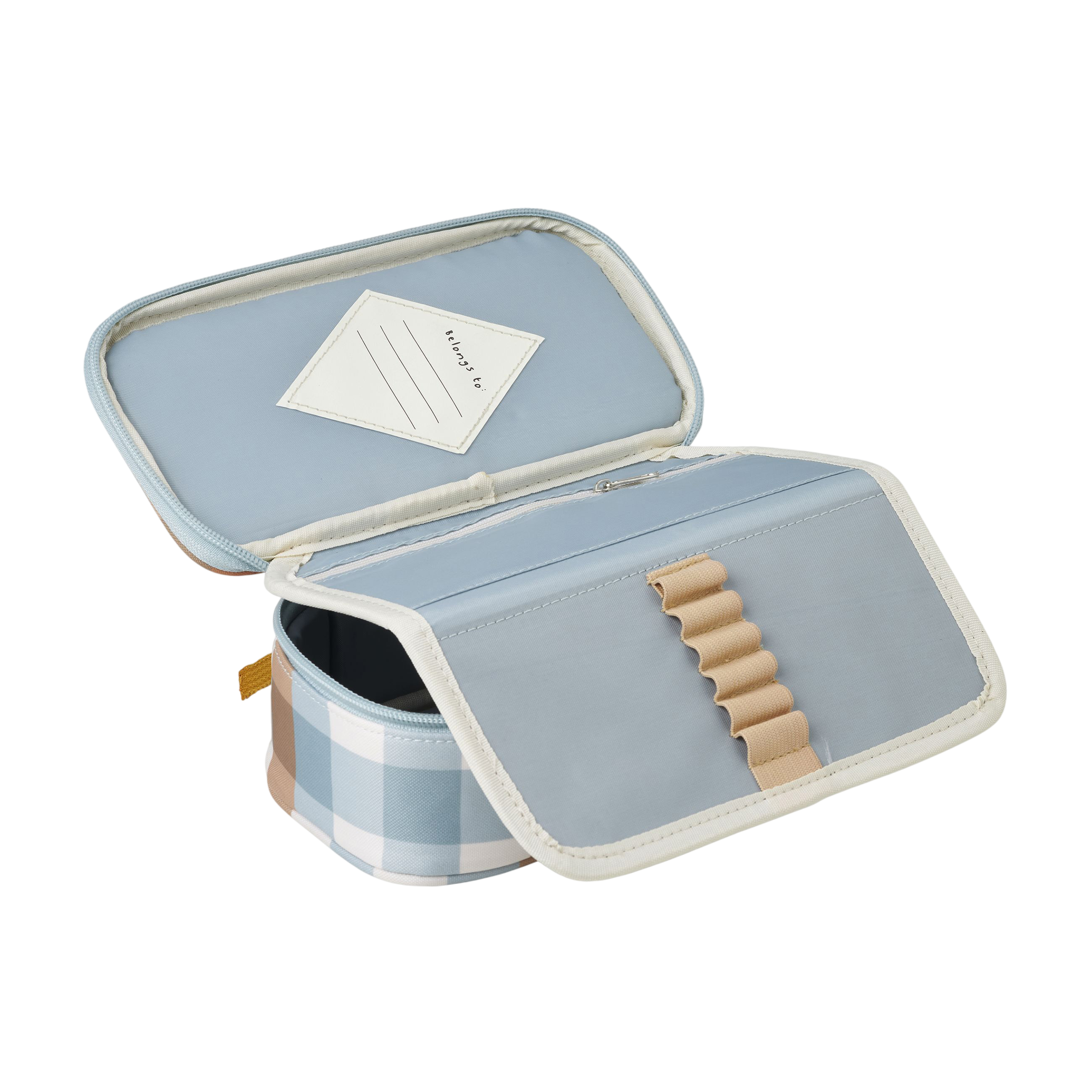 Federmäppchen Etui Schule Cottage Blue Checks