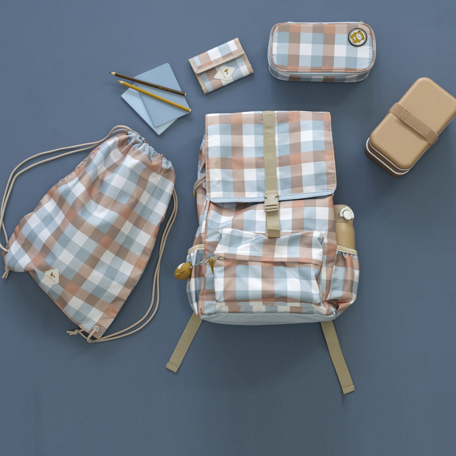 Portemonnaie Cottage Blue Checks