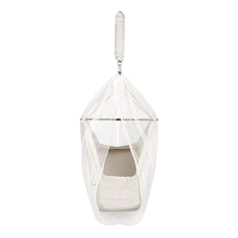 Moskitonetz für Federwiege Weiss