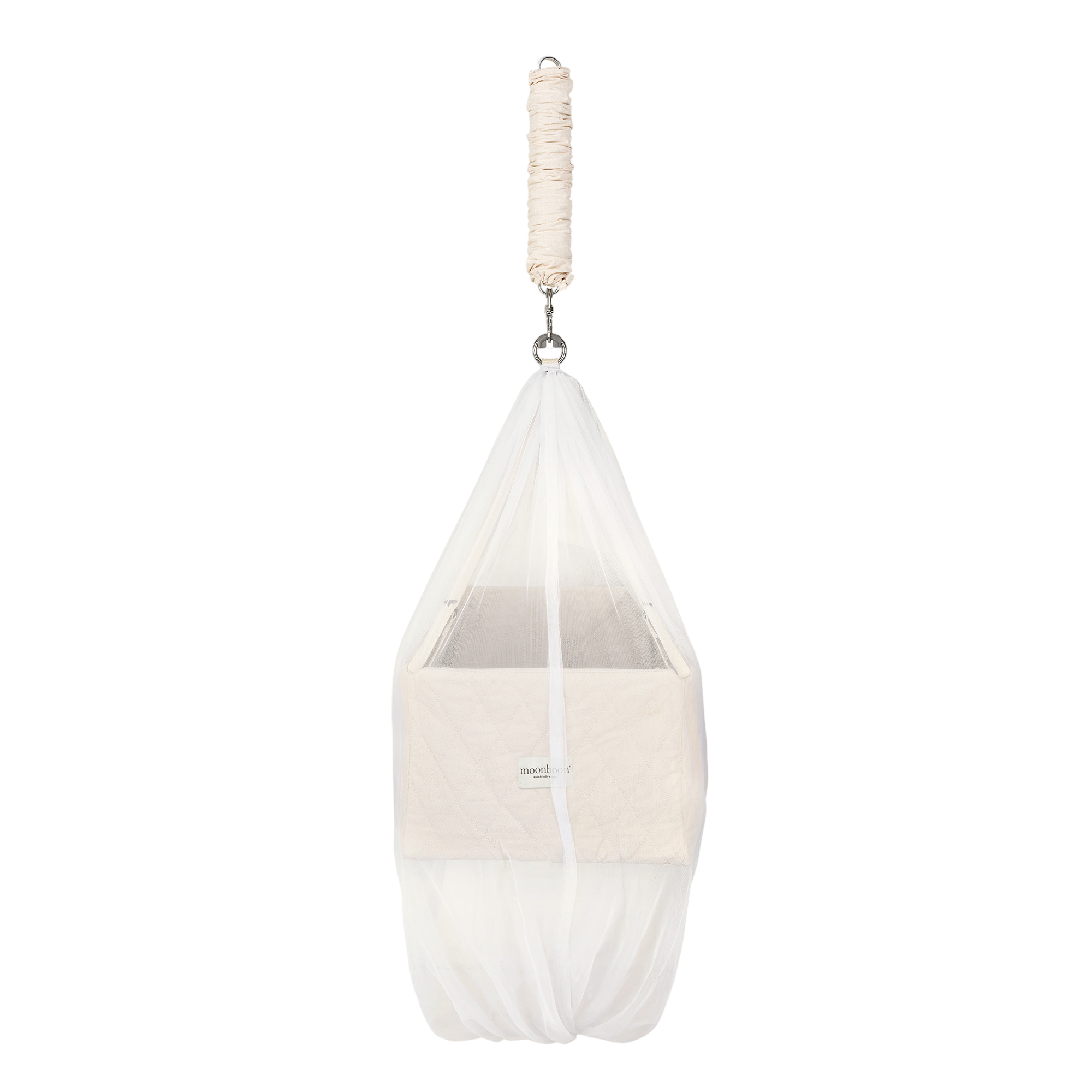 Moskitonetz für Wiege und Zwillings-Federwiege Weiss