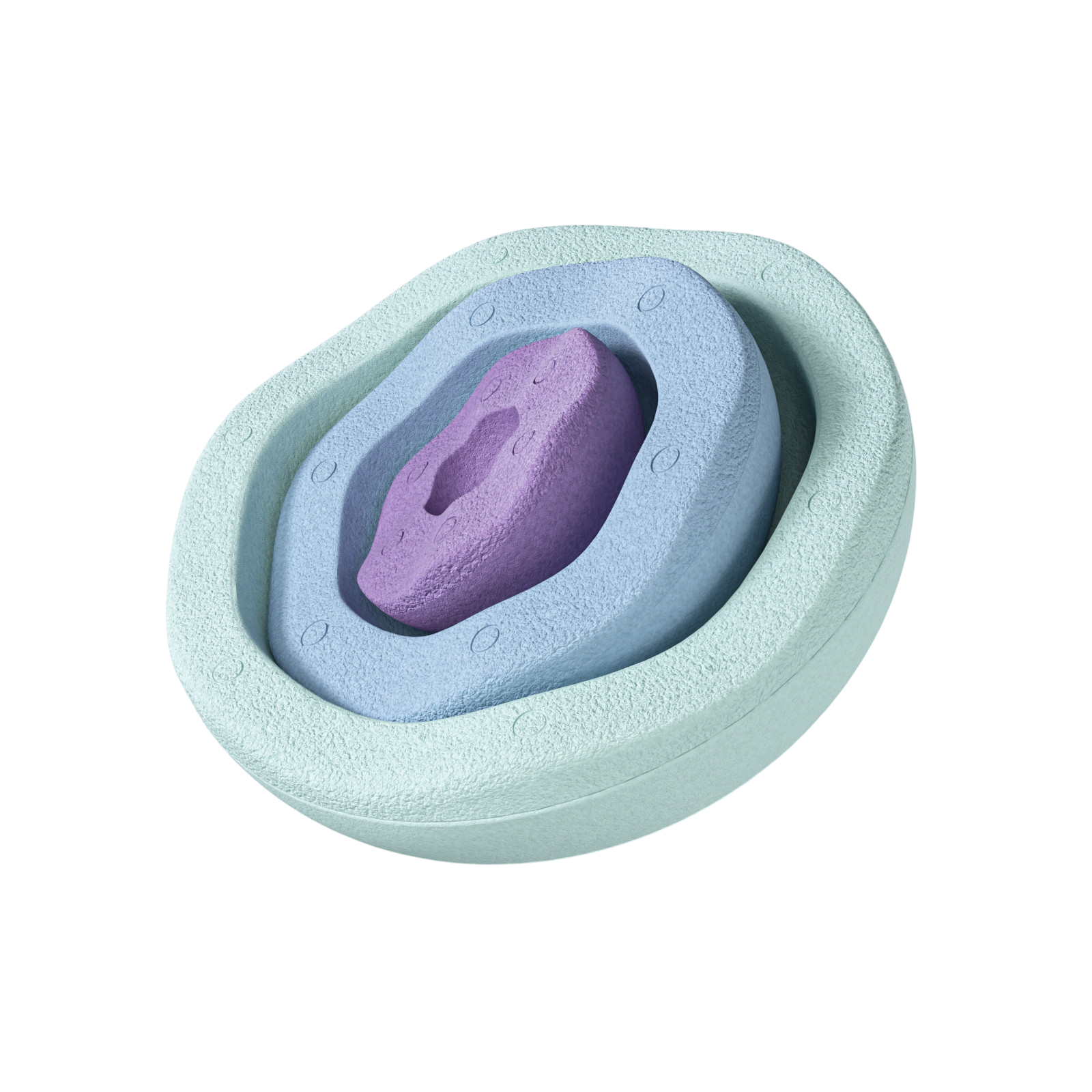 Stapelstein inside cool pastel