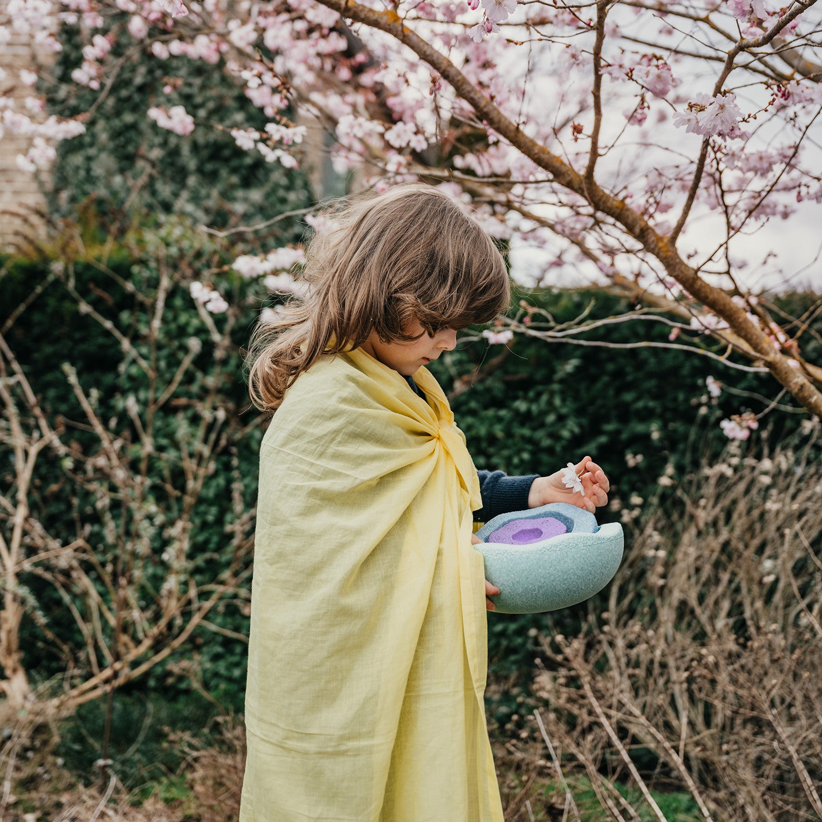 Stacking stone inside cool pastel