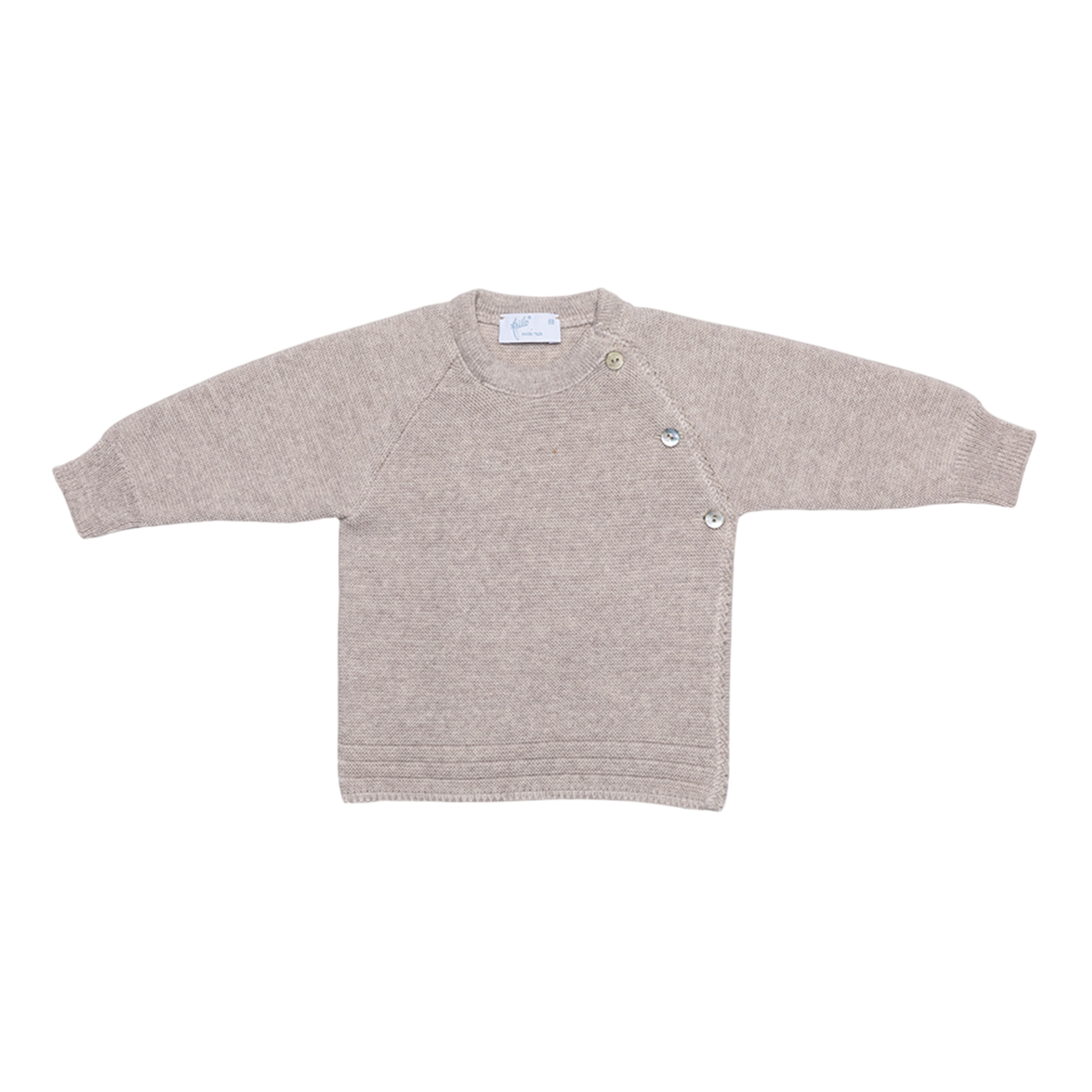 Baby wrap sweater beige mélange