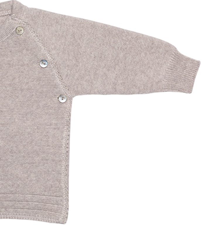 Baby wrap sweater beige mélange
