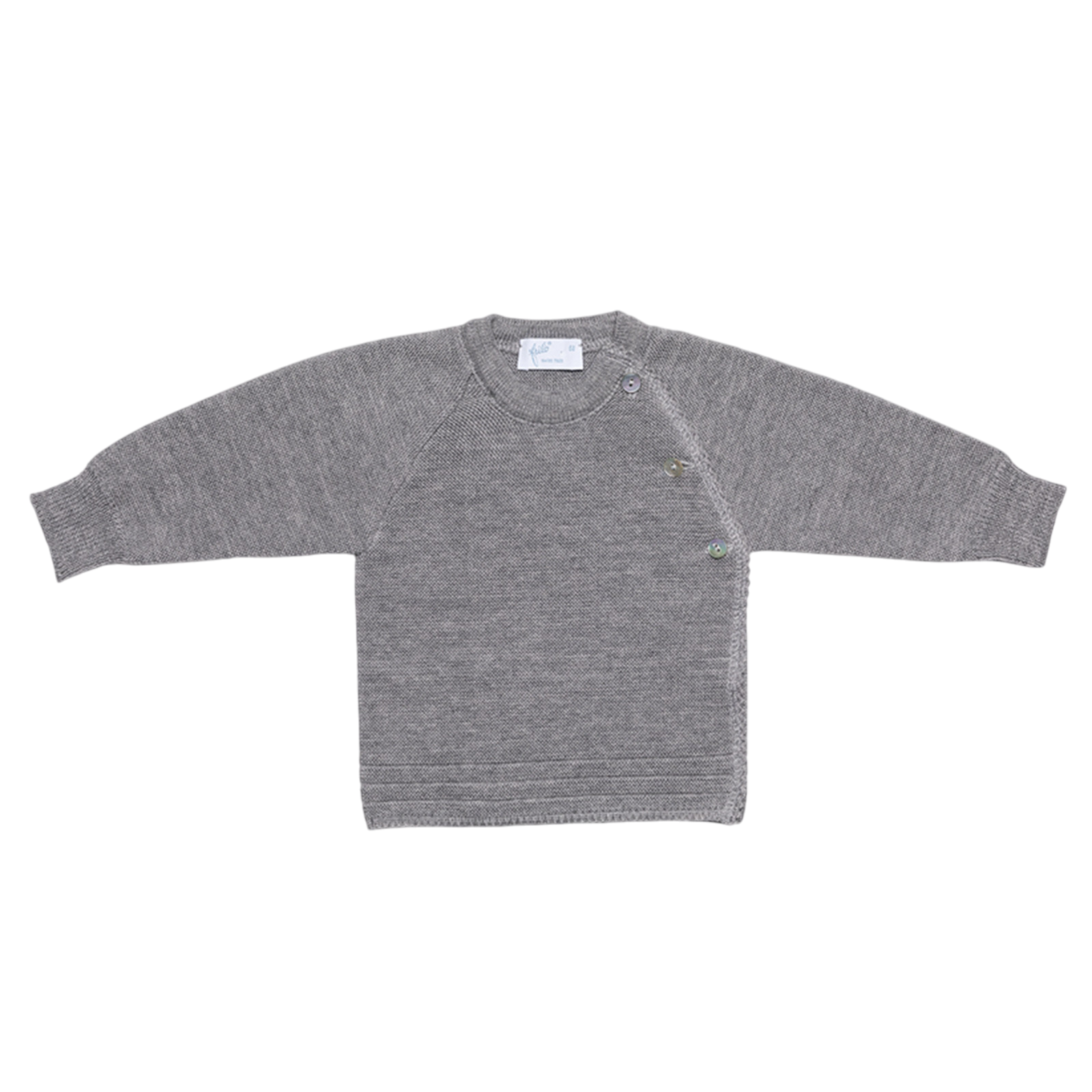 Baby wrap sweater gray mélange