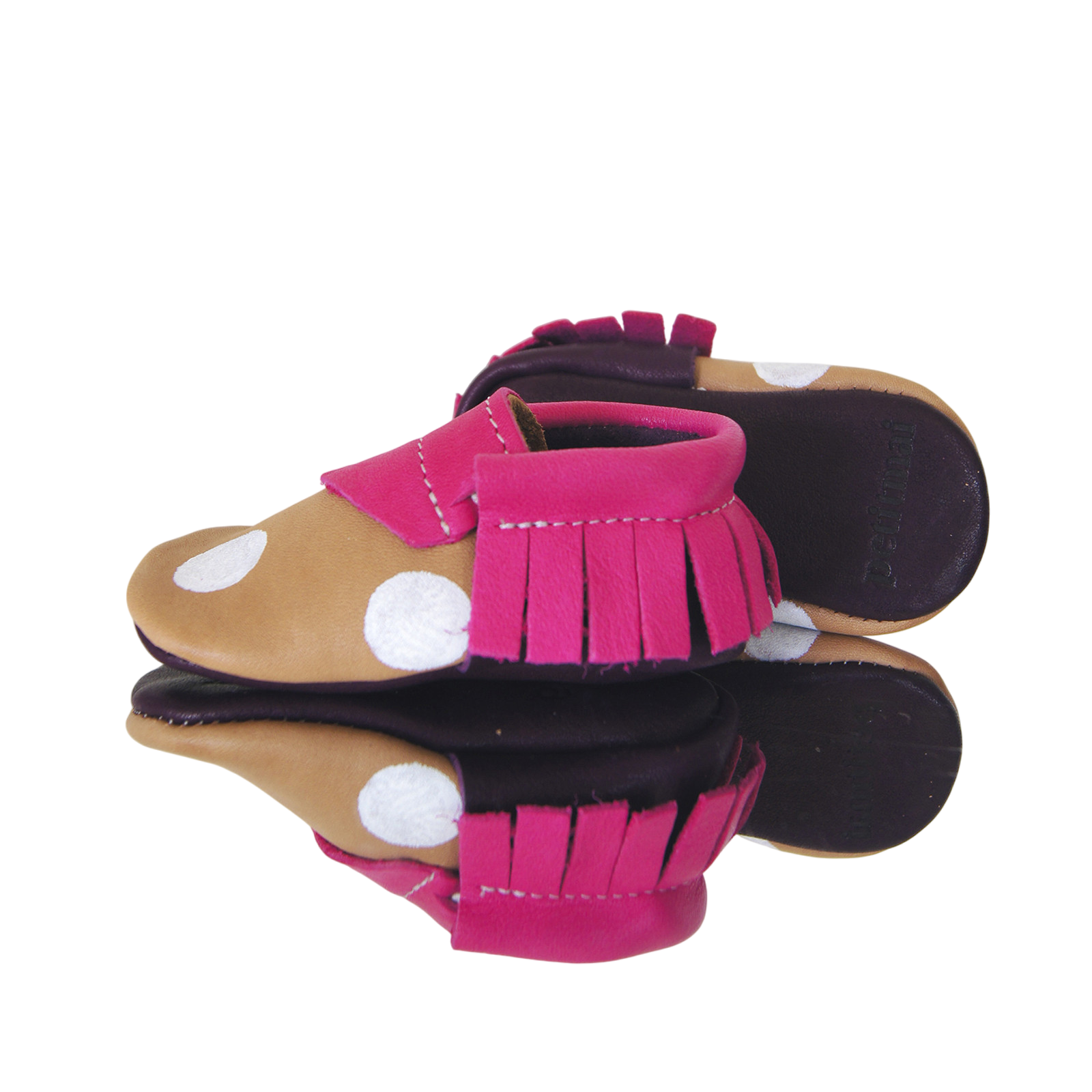 Mocassin Pink Dot rose/beige/blanc