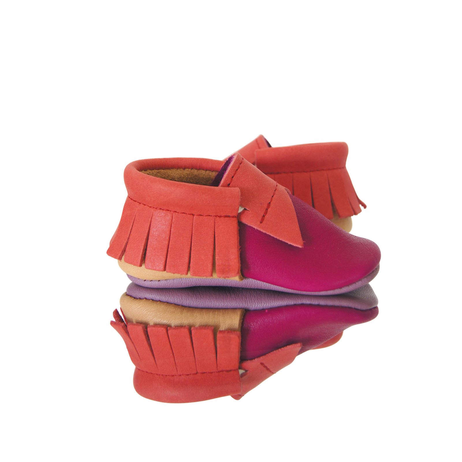 Mocassin Red Puzzle Rouge/ Beige/ Rose