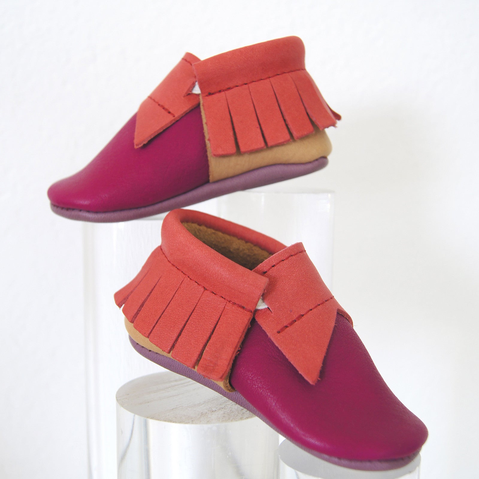 Mocassin Red Puzzle Rouge/ Beige/ Rose