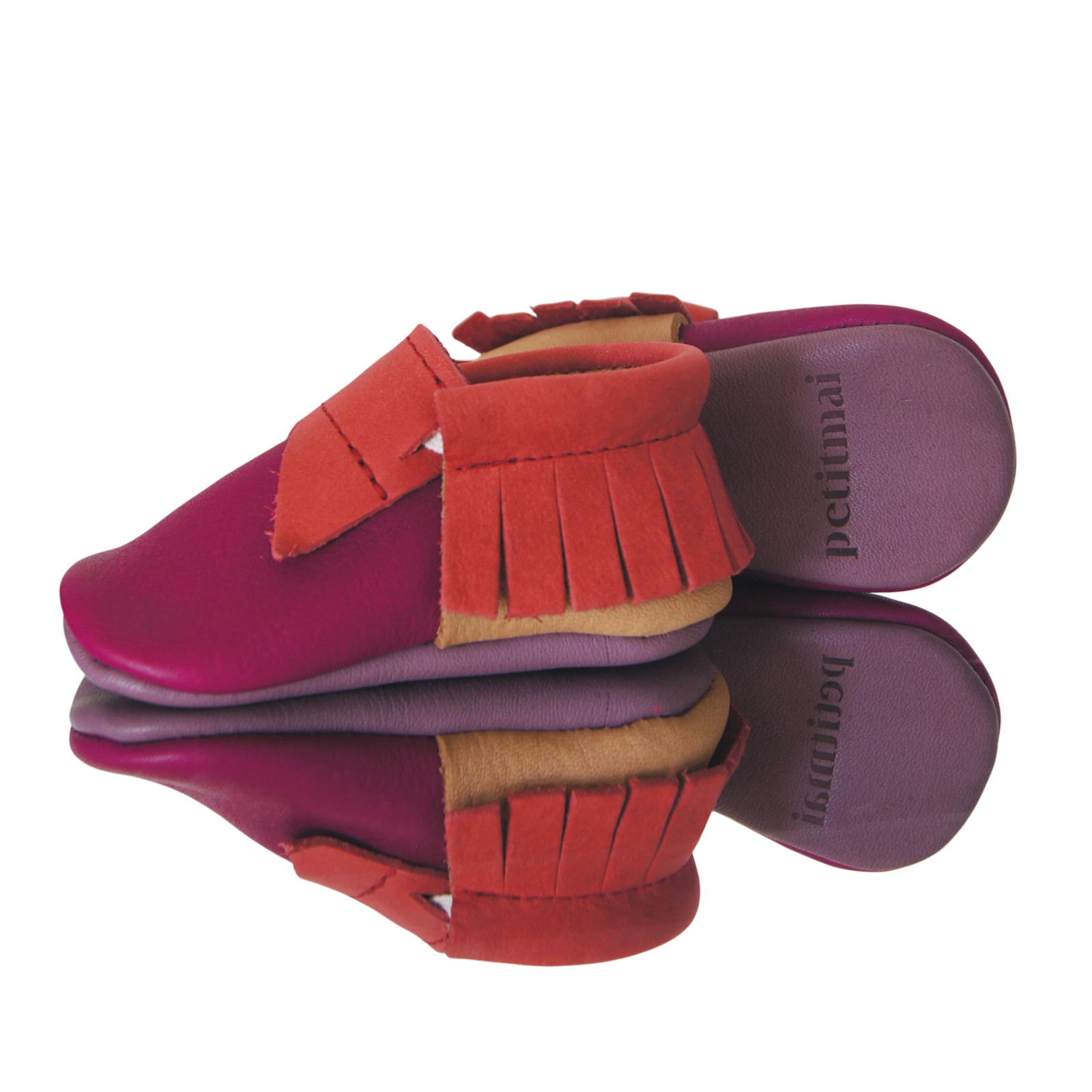 Mocassin Red Puzzle Rouge/ Beige/ Rose