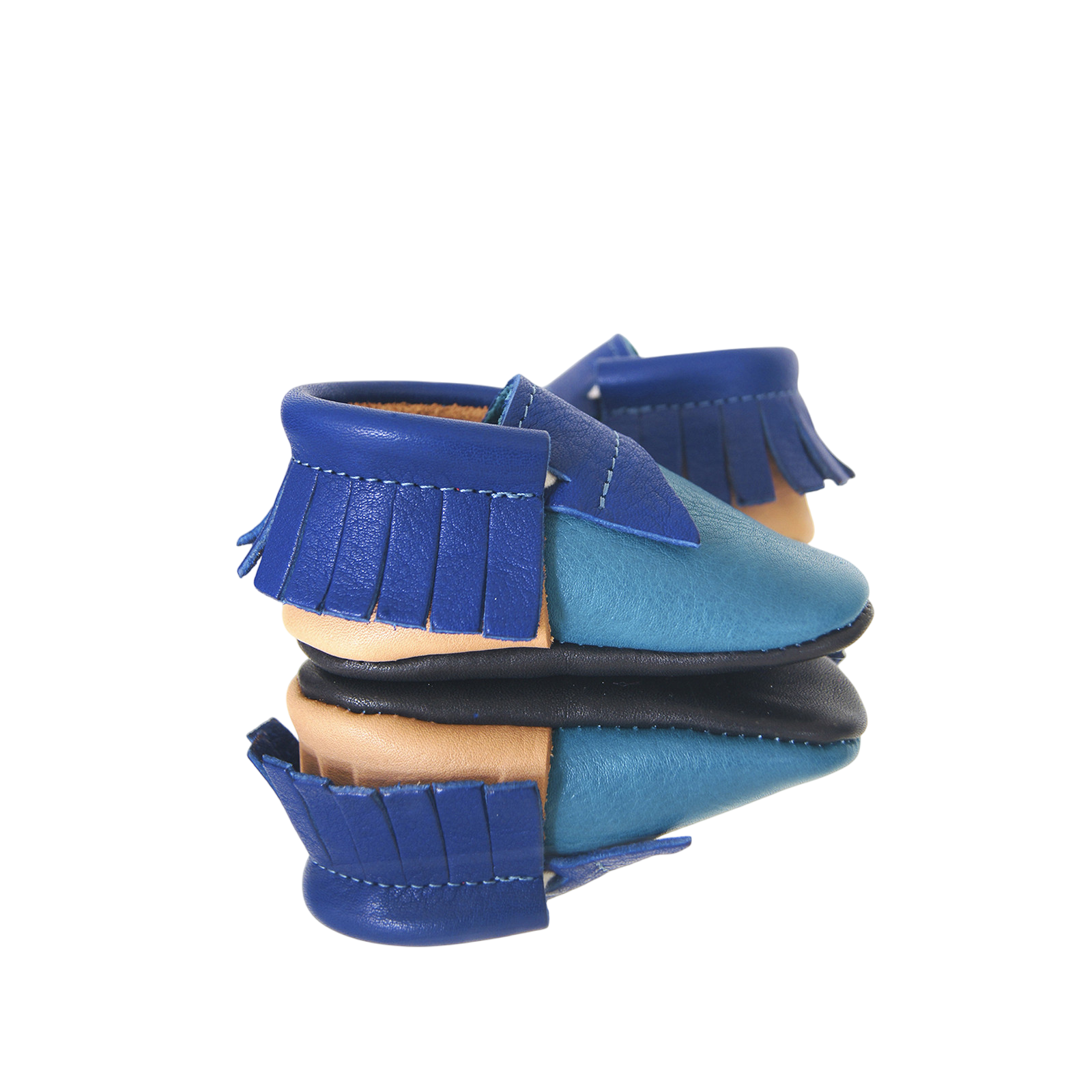 Mokassin Blue Puzzle Blau/ Beige/ Petrol