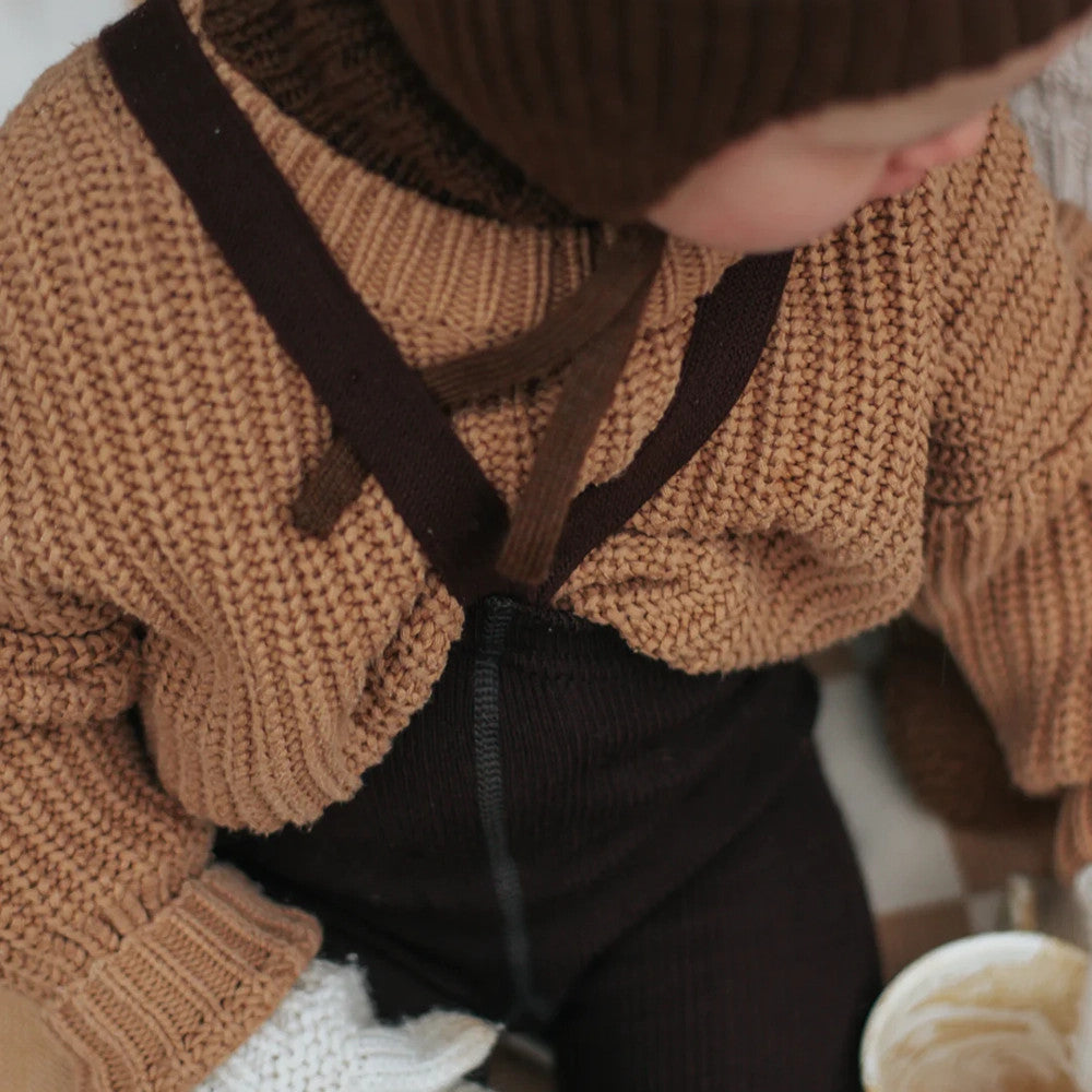 Collants sans pieds Wooly Espresso Brown