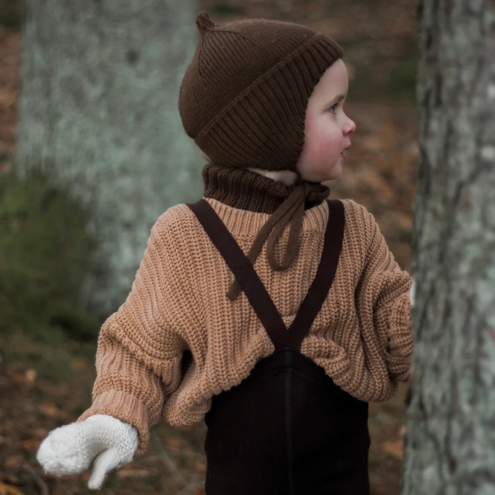 Collants sans pieds Wooly Espresso Brown