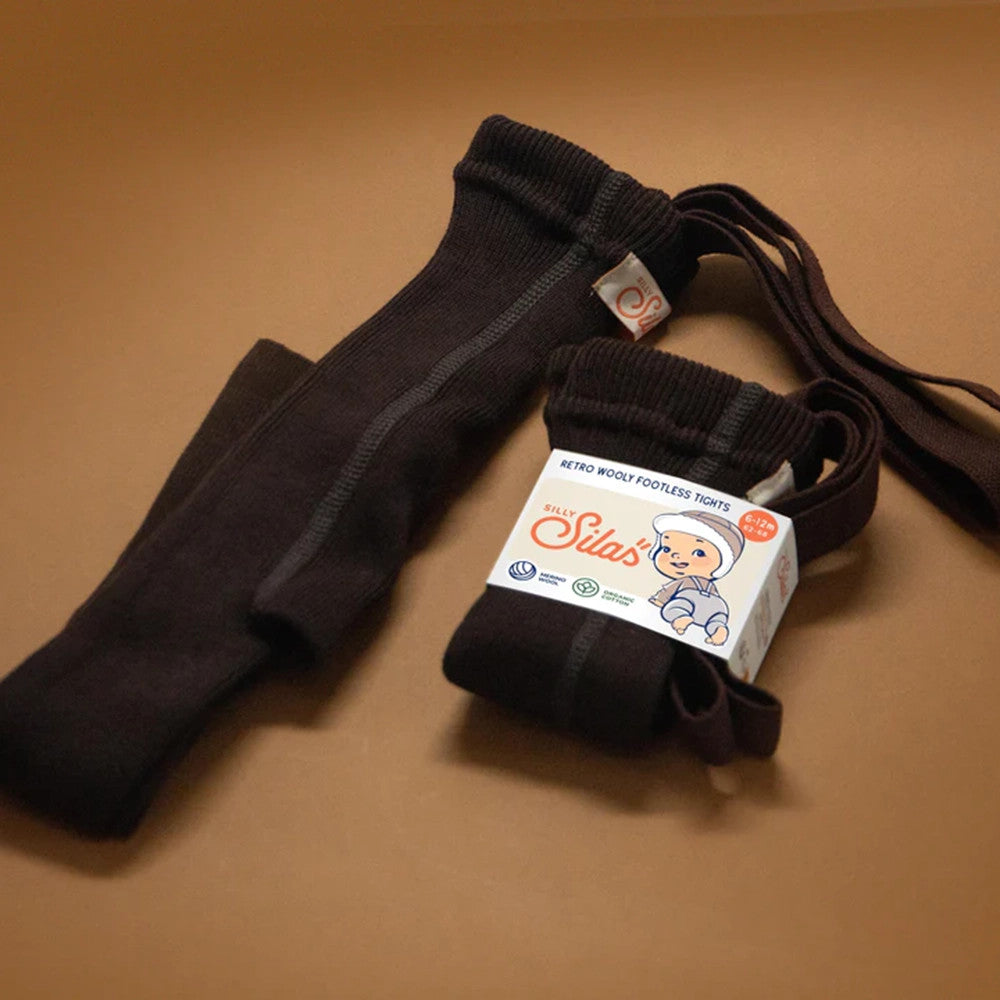 Collants sans pieds Wooly Espresso Brown