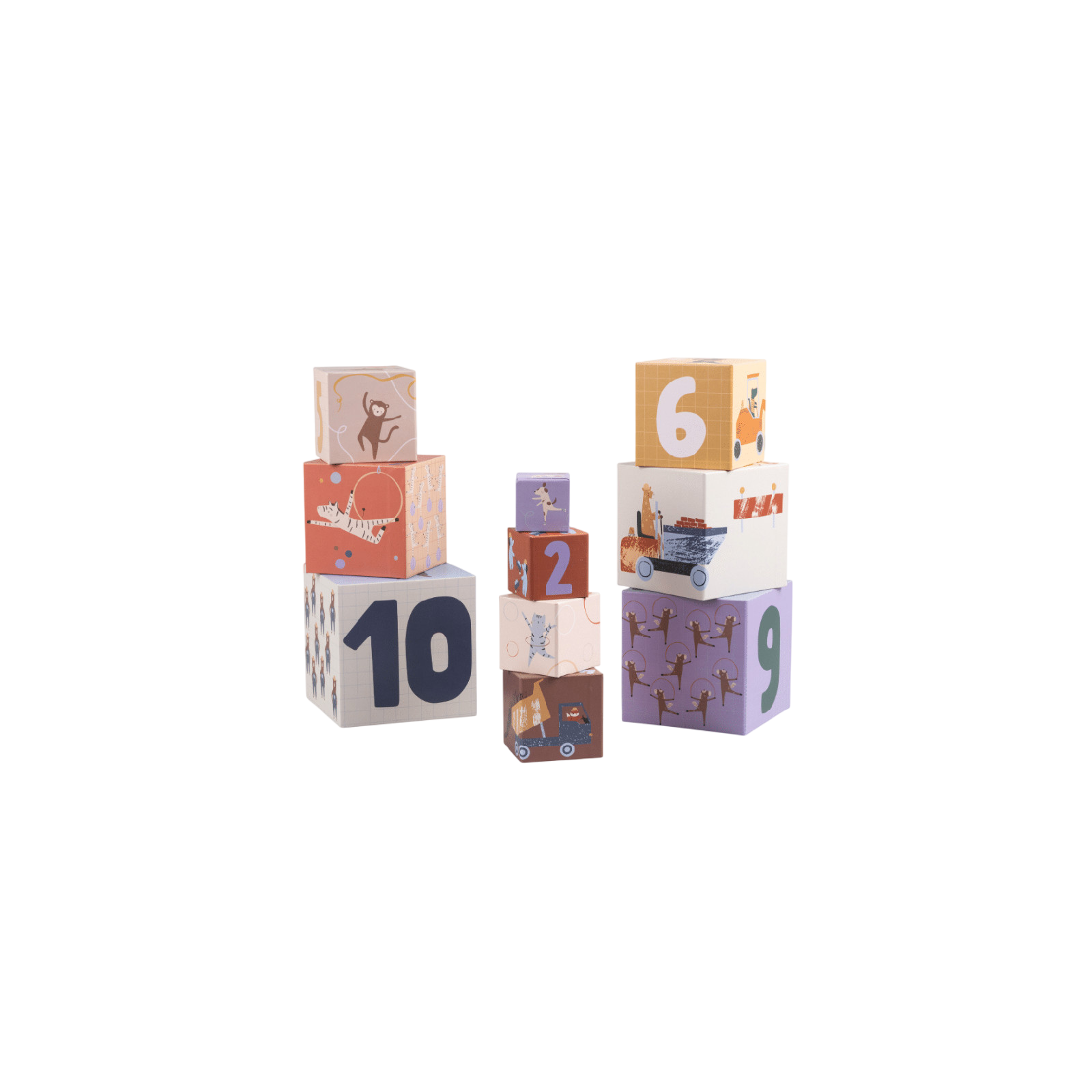 Stack of blocks 10 pcs Toes Builders FSC Mix