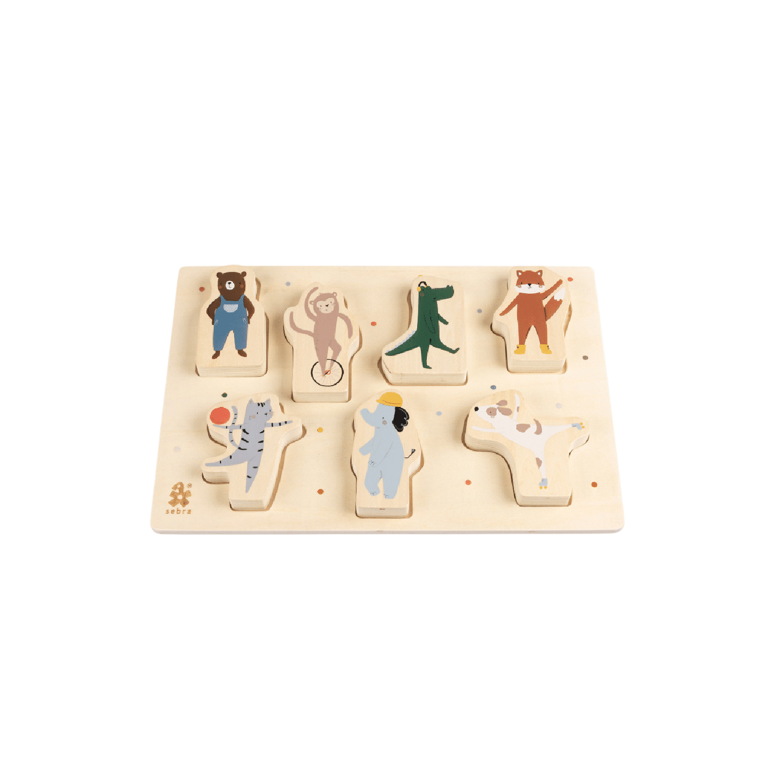 Kräftiges Puzzle Holz Toes Builders