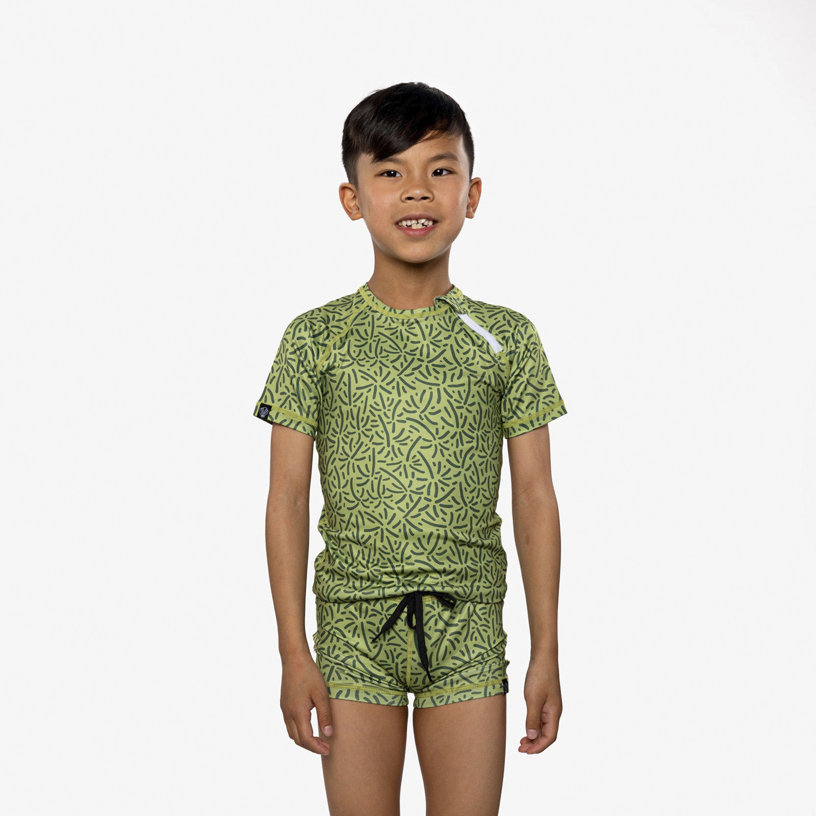 Badeshirt UPF 50+ Endless Palms Pesto