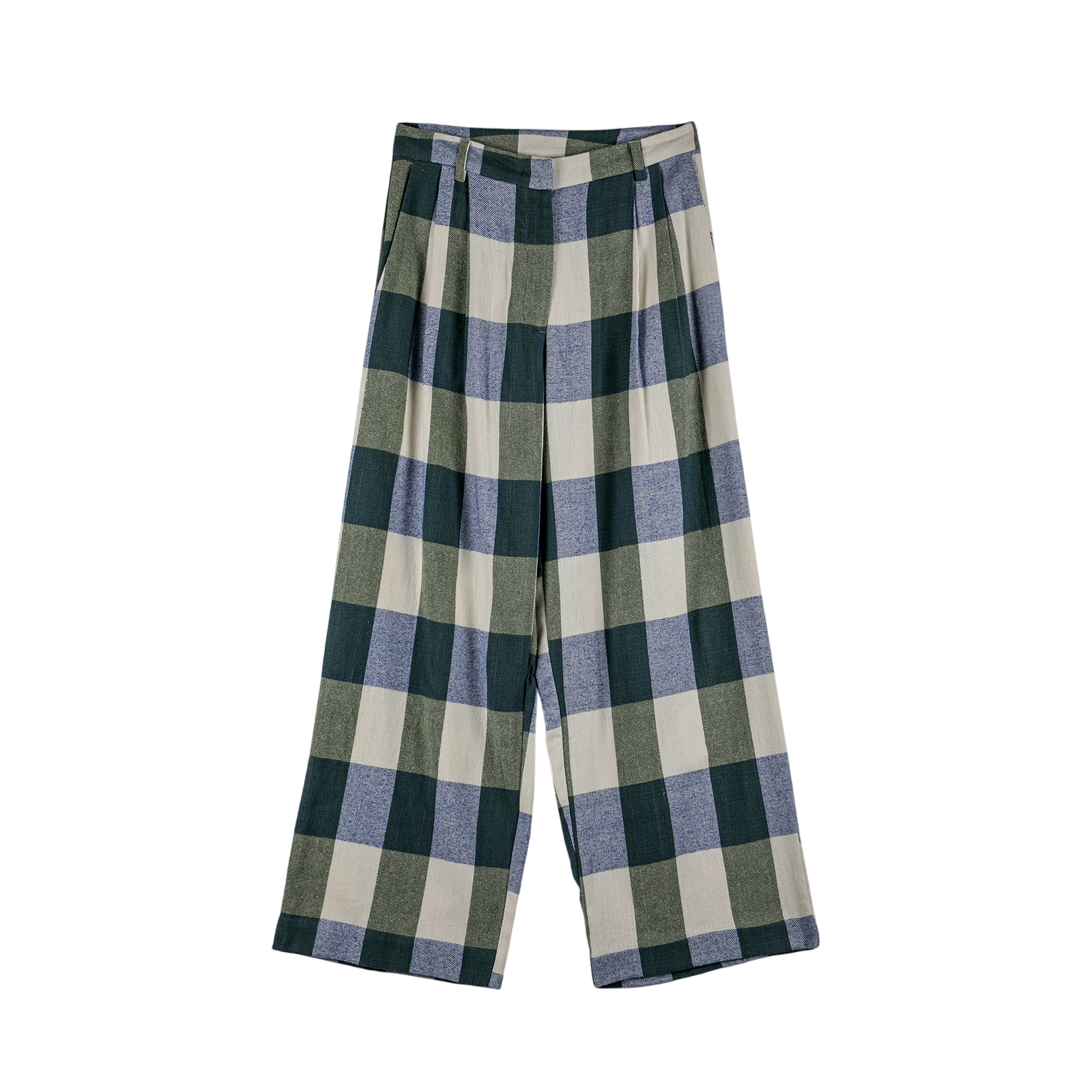 Pantalon Navy Blue Plaid Check