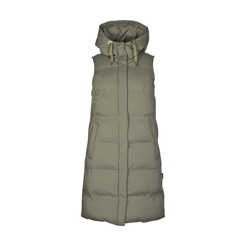 Gilet thermique long pour femmes Petra tea leaf