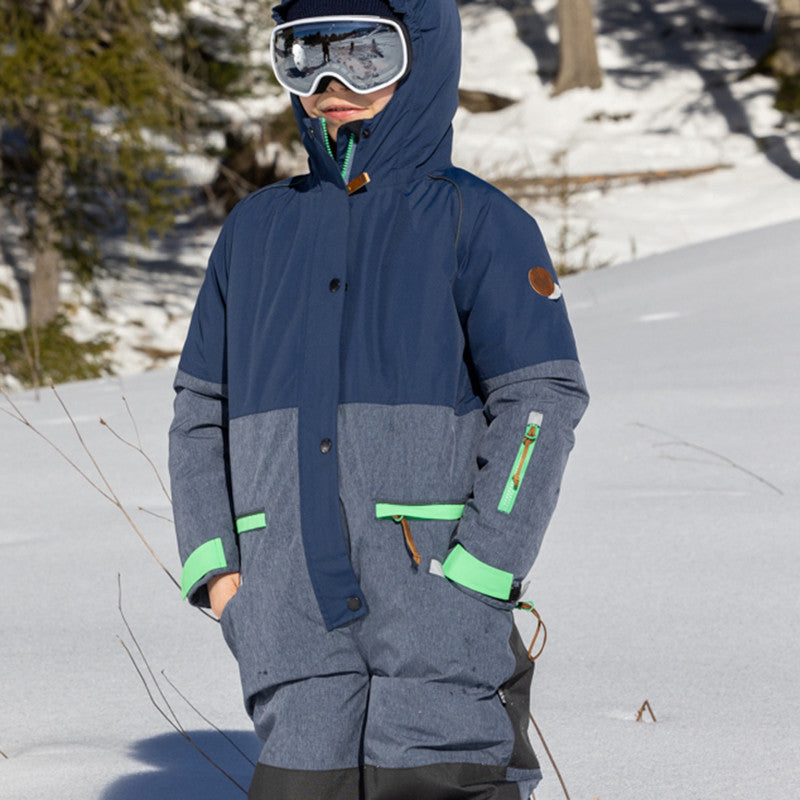 Kinder Lio Winter Overall dress blue mélange