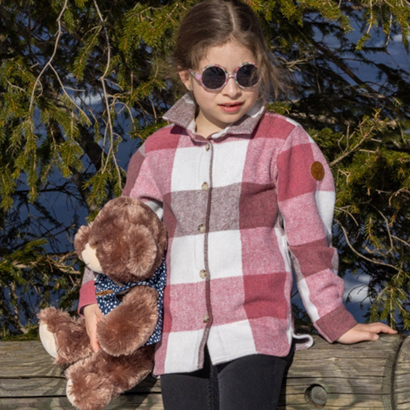 Enfants Wega Fleece Chemise-Veste mauve