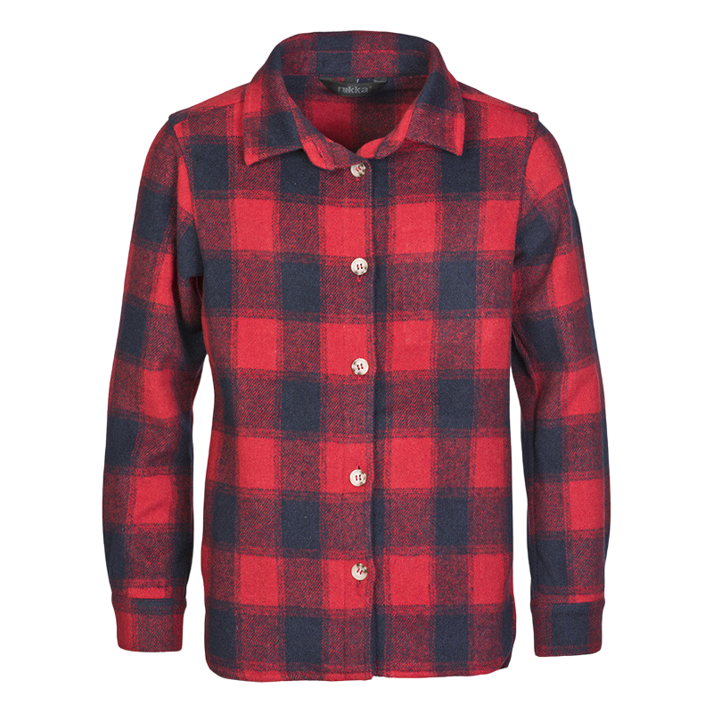Kids fleece shirt-jacket Wega red