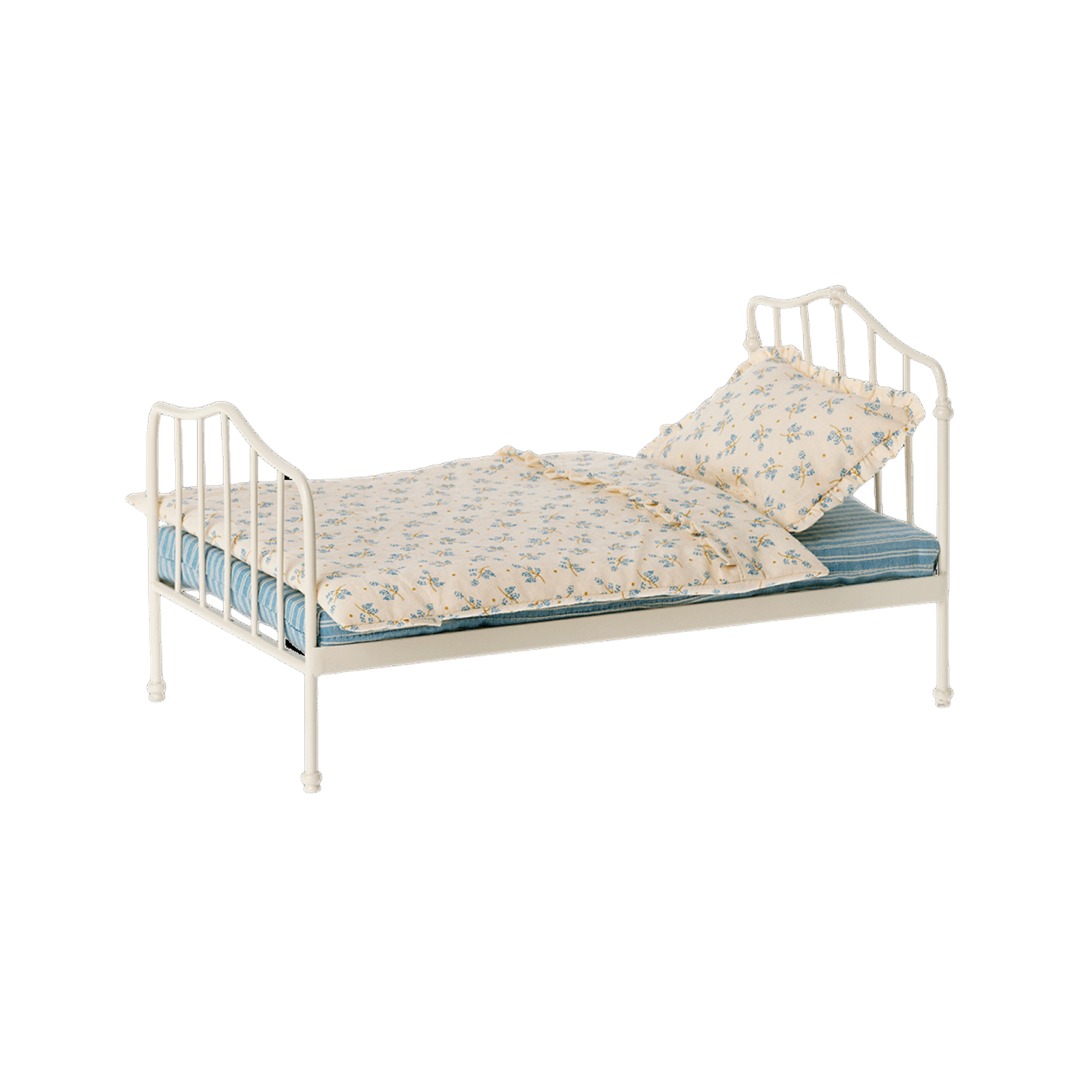 Bed for doll's house blue