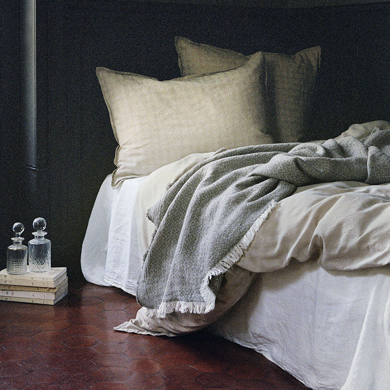 TRABOULES Taie d'oreiller taupe 65x100 cm