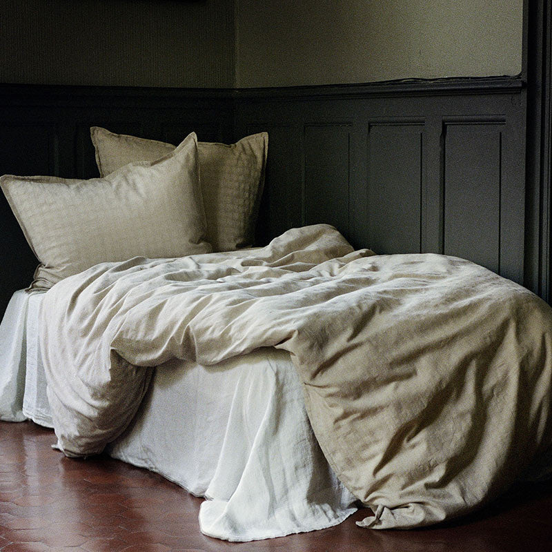 TRABOULES Taie d'oreiller taupe 65x100 cm