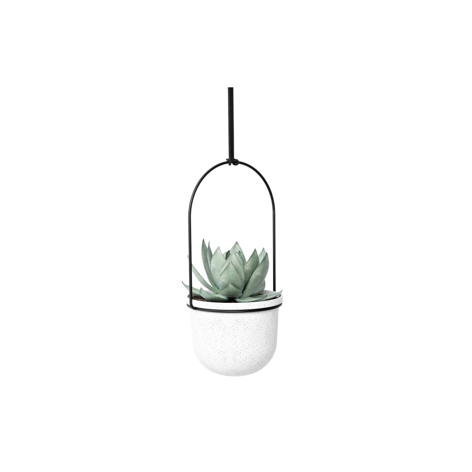 Blumentopf Triflora 5er Set, Weiss/Schwarz