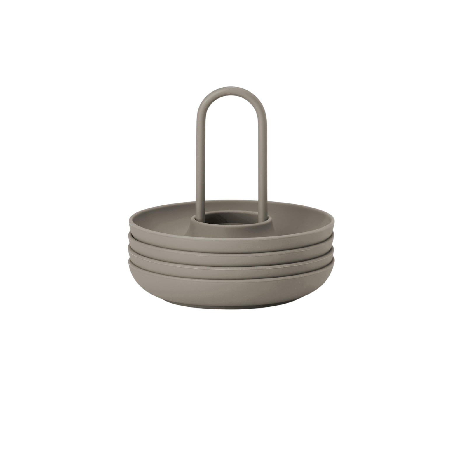 Egg cup singles 4 pieces, taupe