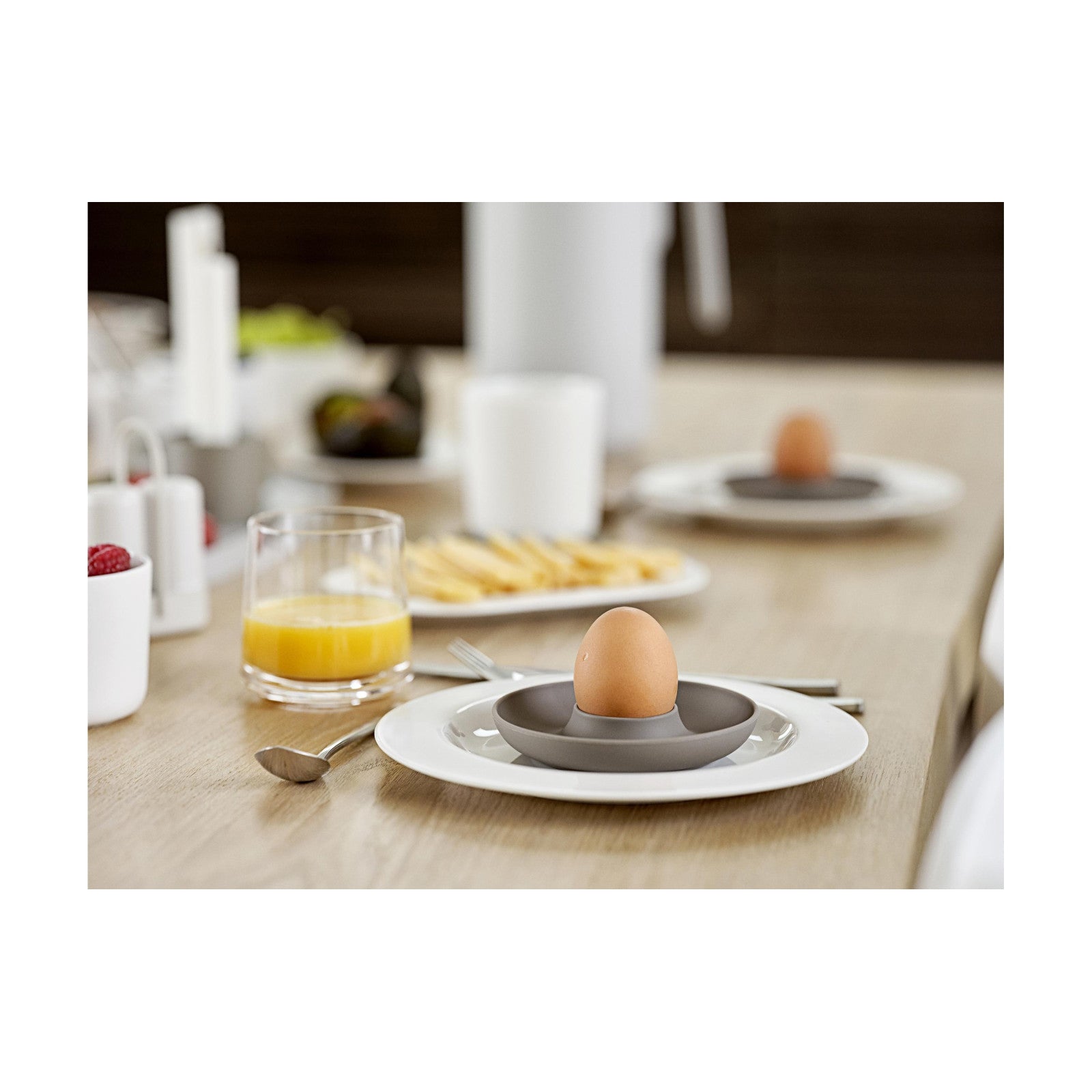 Egg cup singles 4 pieces, taupe