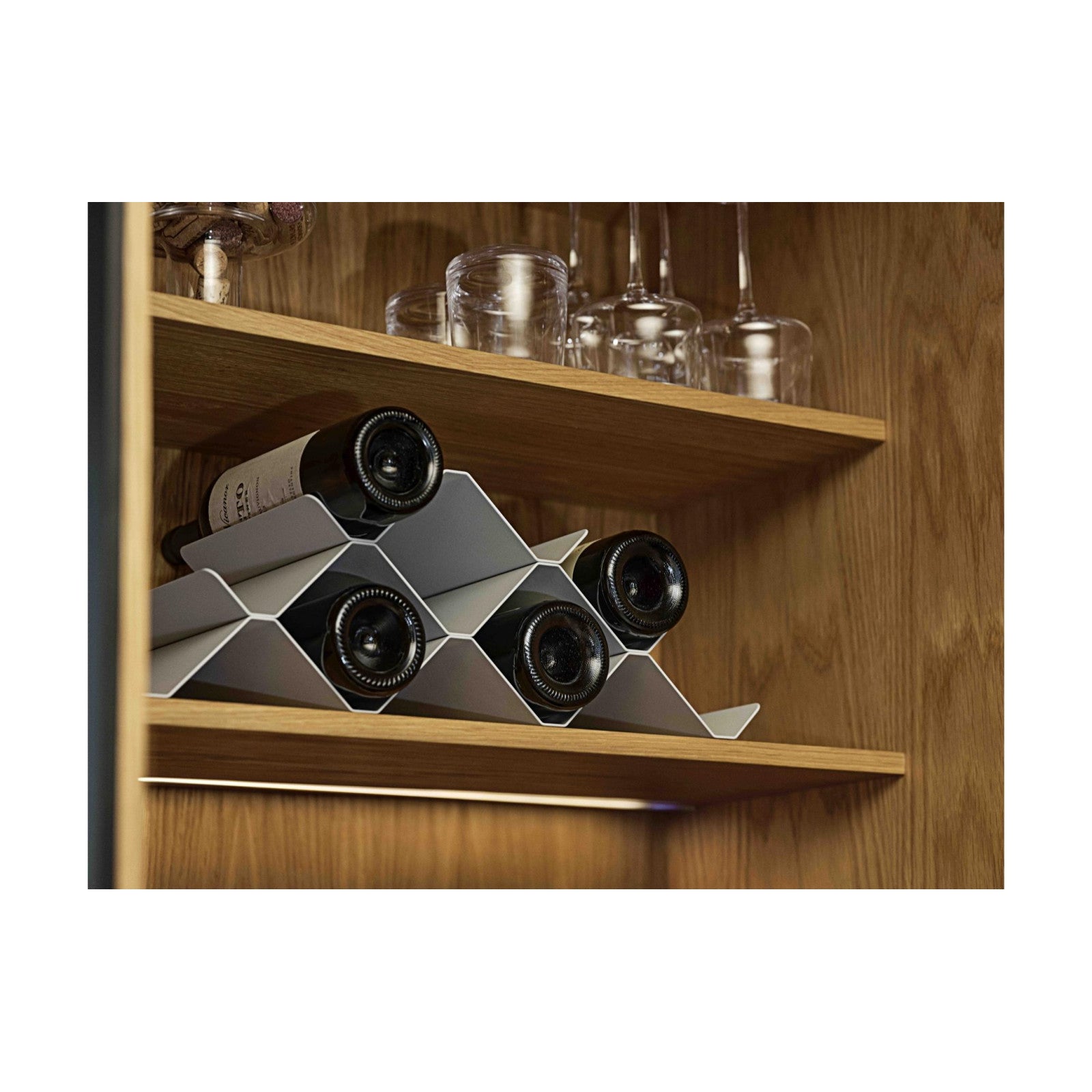 Weinregal Rocks für 9 Flaschen, Grau