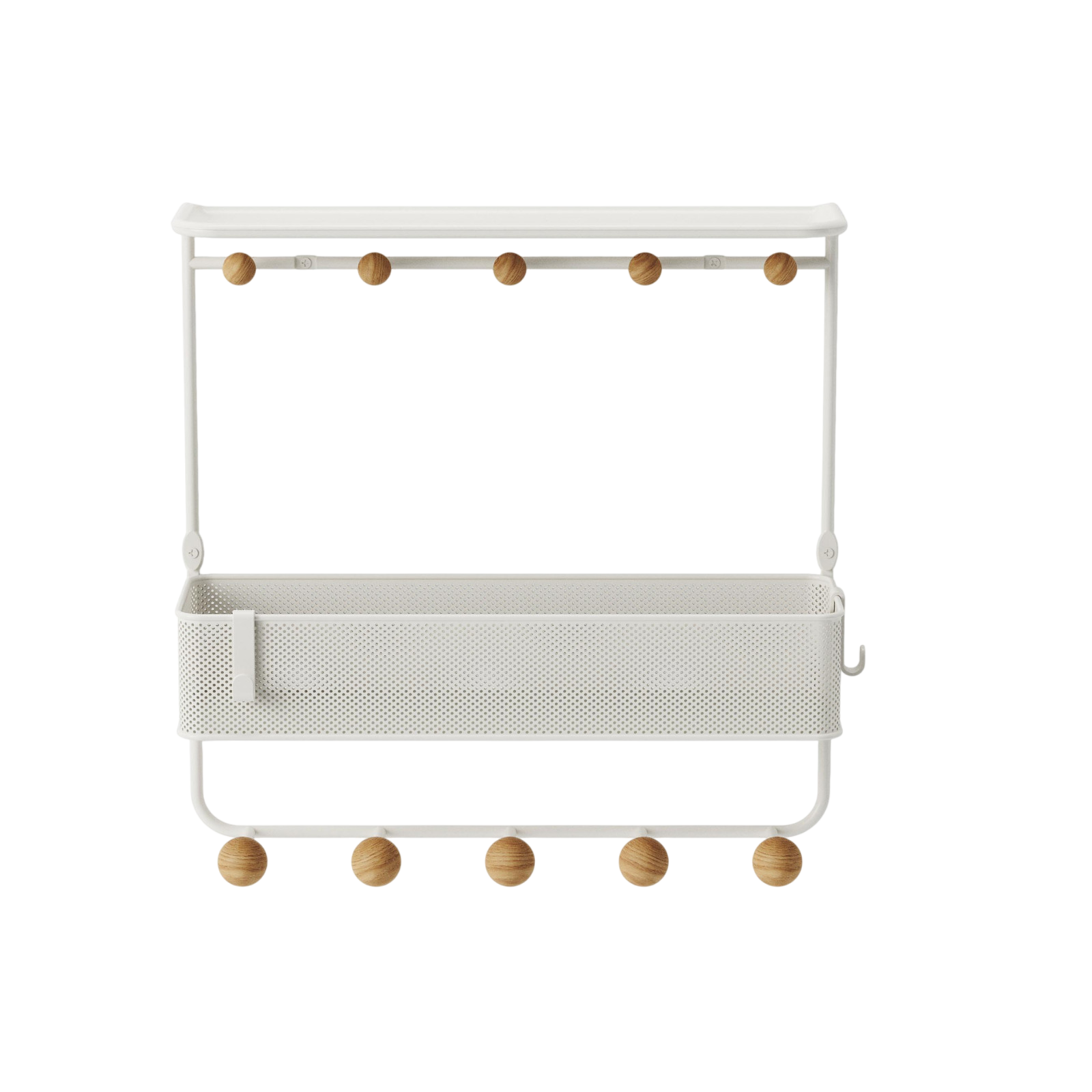 Portemanteau Estique 10 crochets, blanc