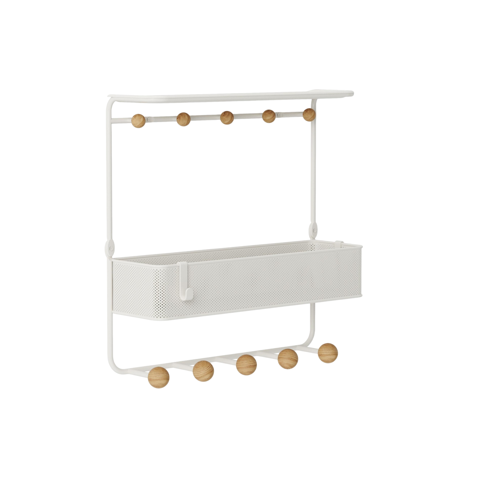 Portemanteau Estique 10 crochets, blanc