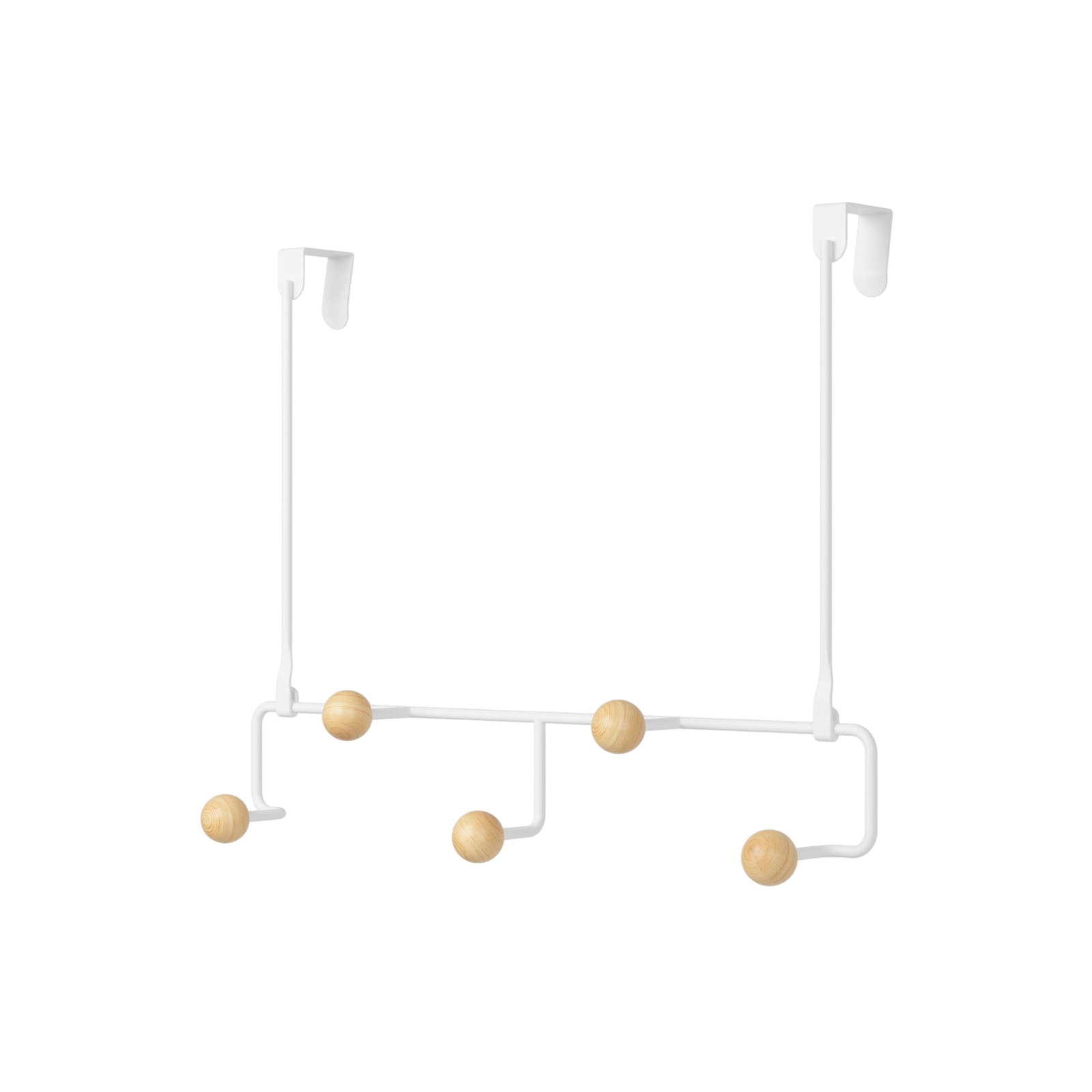 Vestiaire de porte Estique 5 crochets, blanc