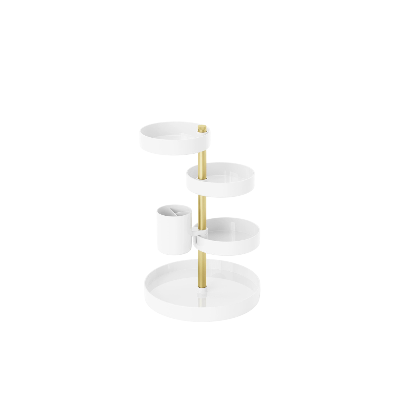 Porte-ustensiles de bain Pirouette or/blanc