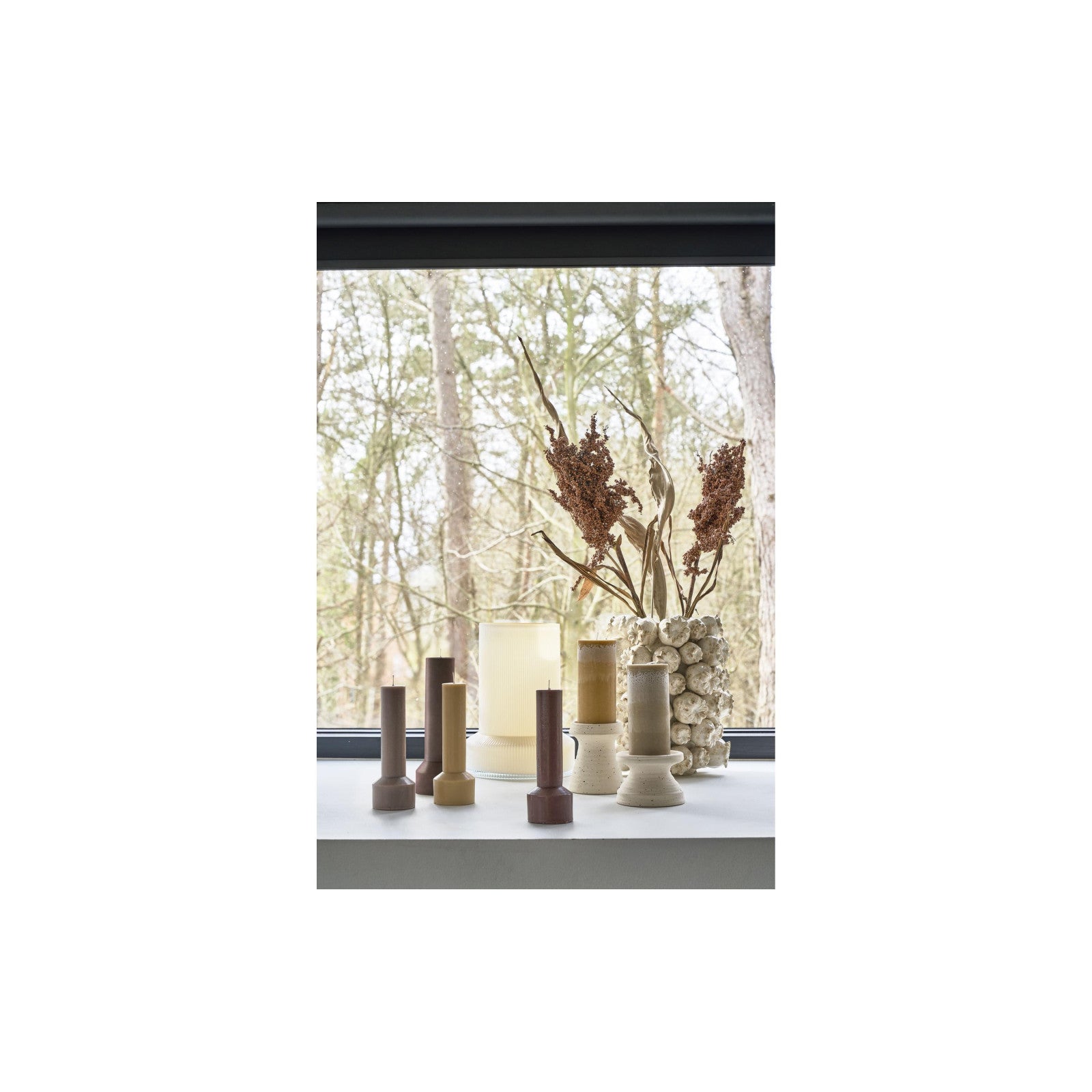 Elv candlestick, white