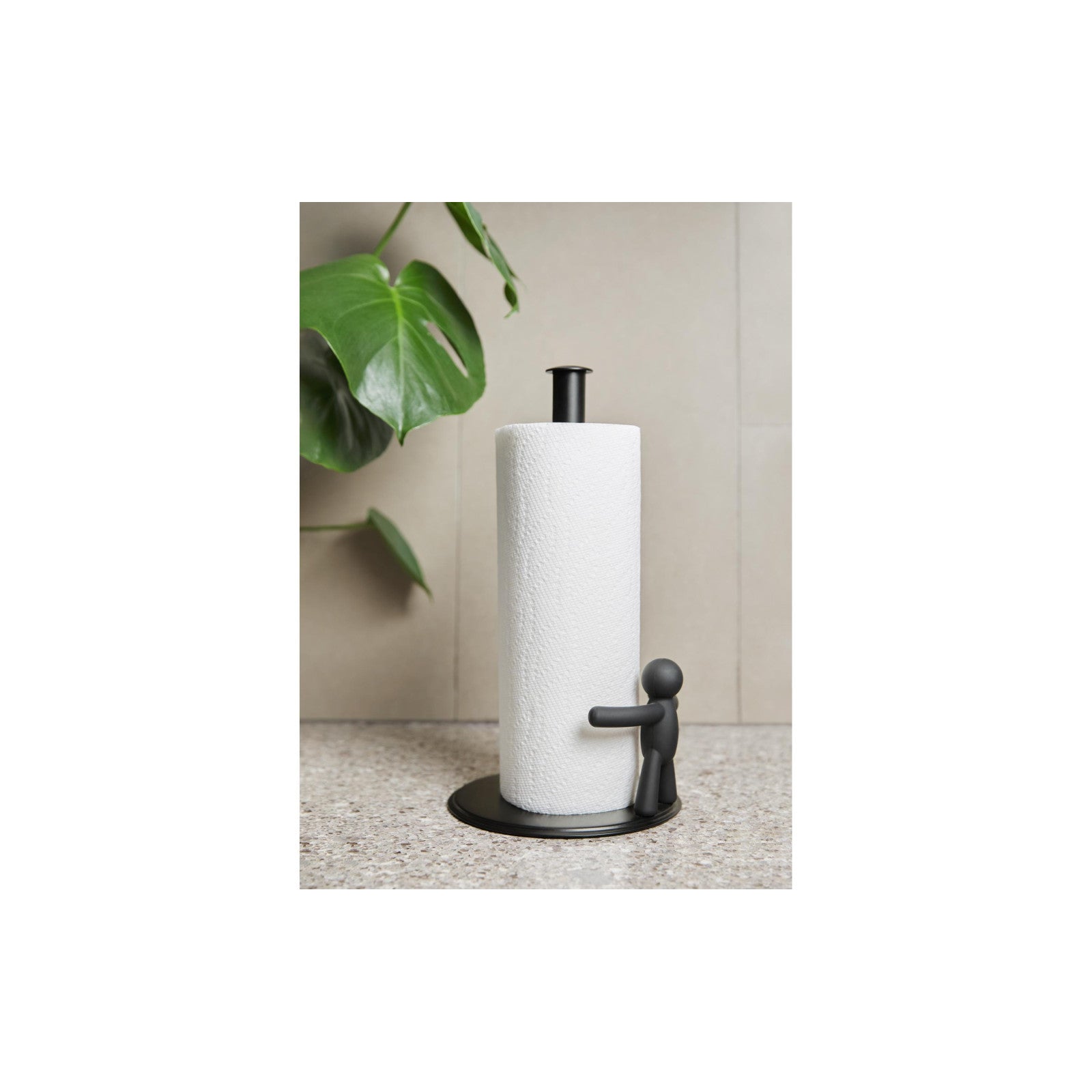 Porte-rouleau de cuisine Buddy, noir