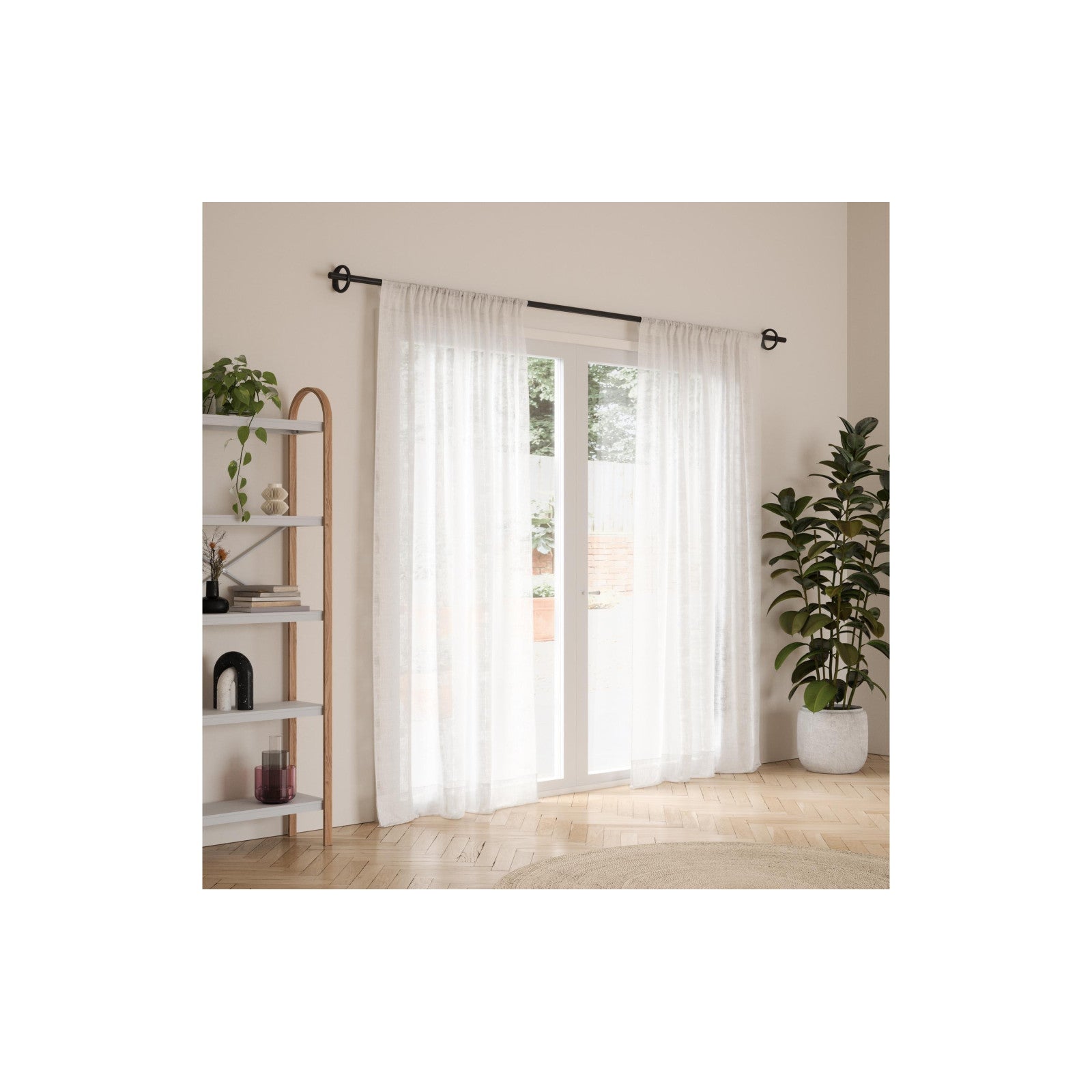 Vorhangstange Ringlet, Schwarz matt