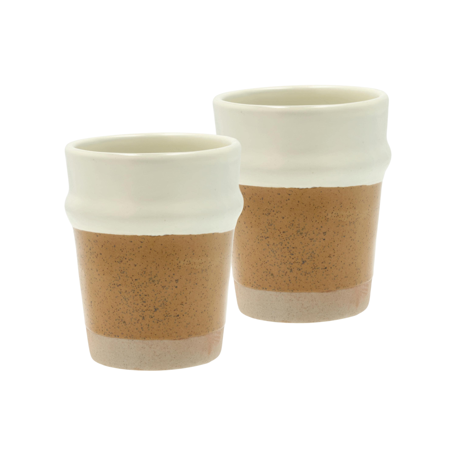 Evig coffee mug, 2 pieces, brown/cream