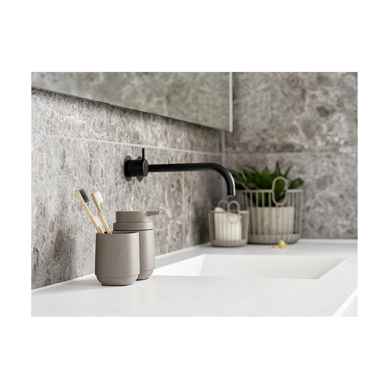 Seifenspender Time 220 ml, Betonfarbe