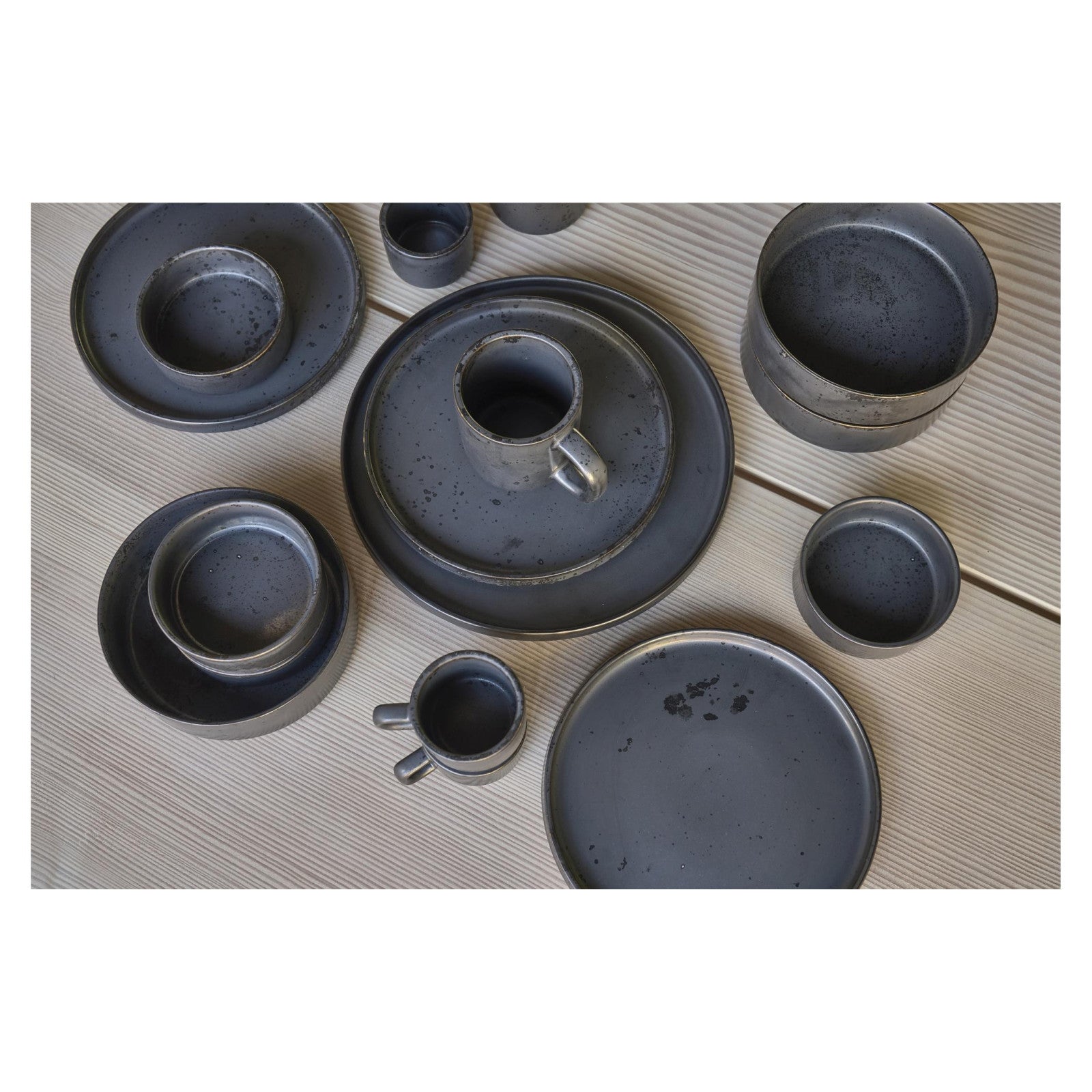 Fjord dinner plate, 2 pieces, black