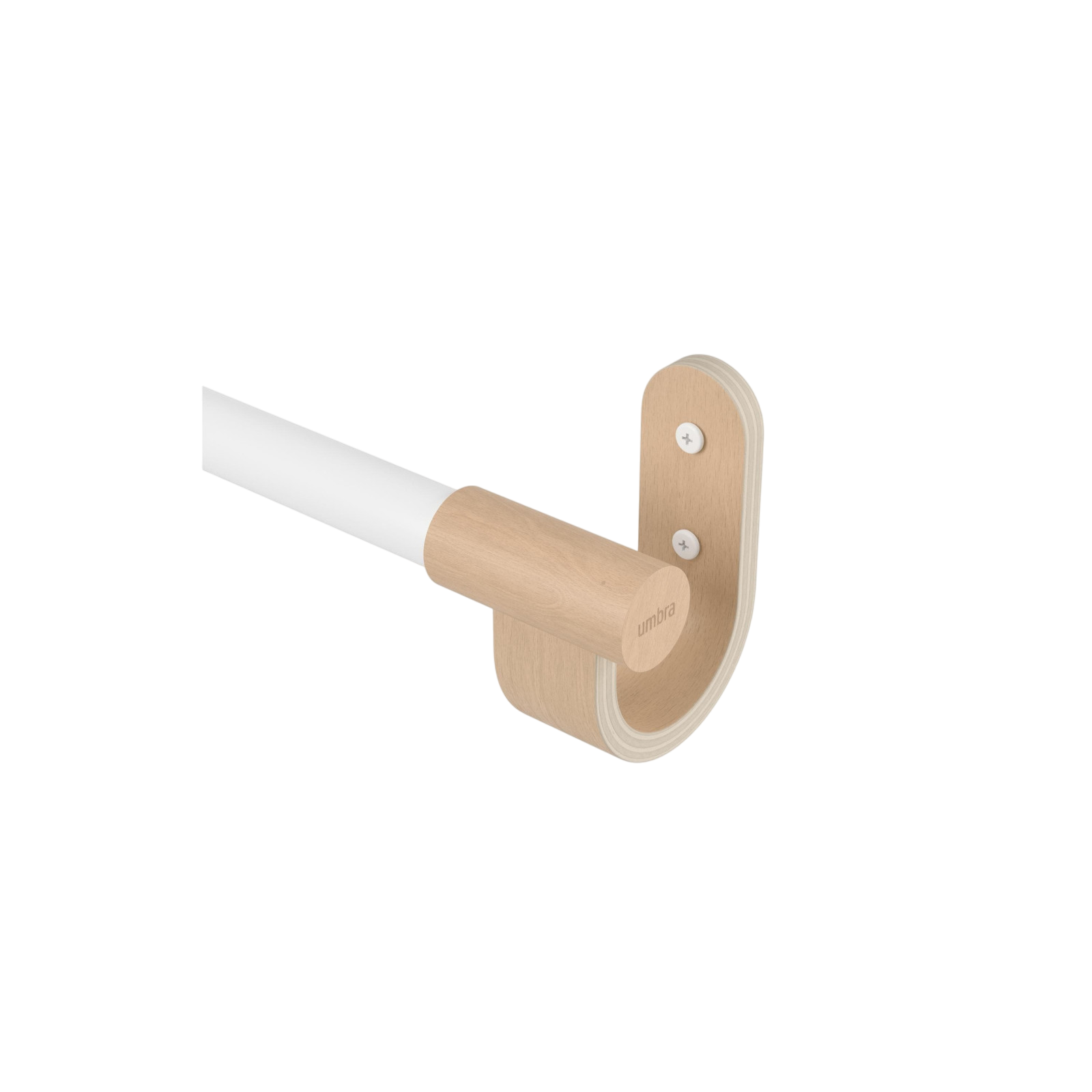 Bellwood curtain rail, white/nature