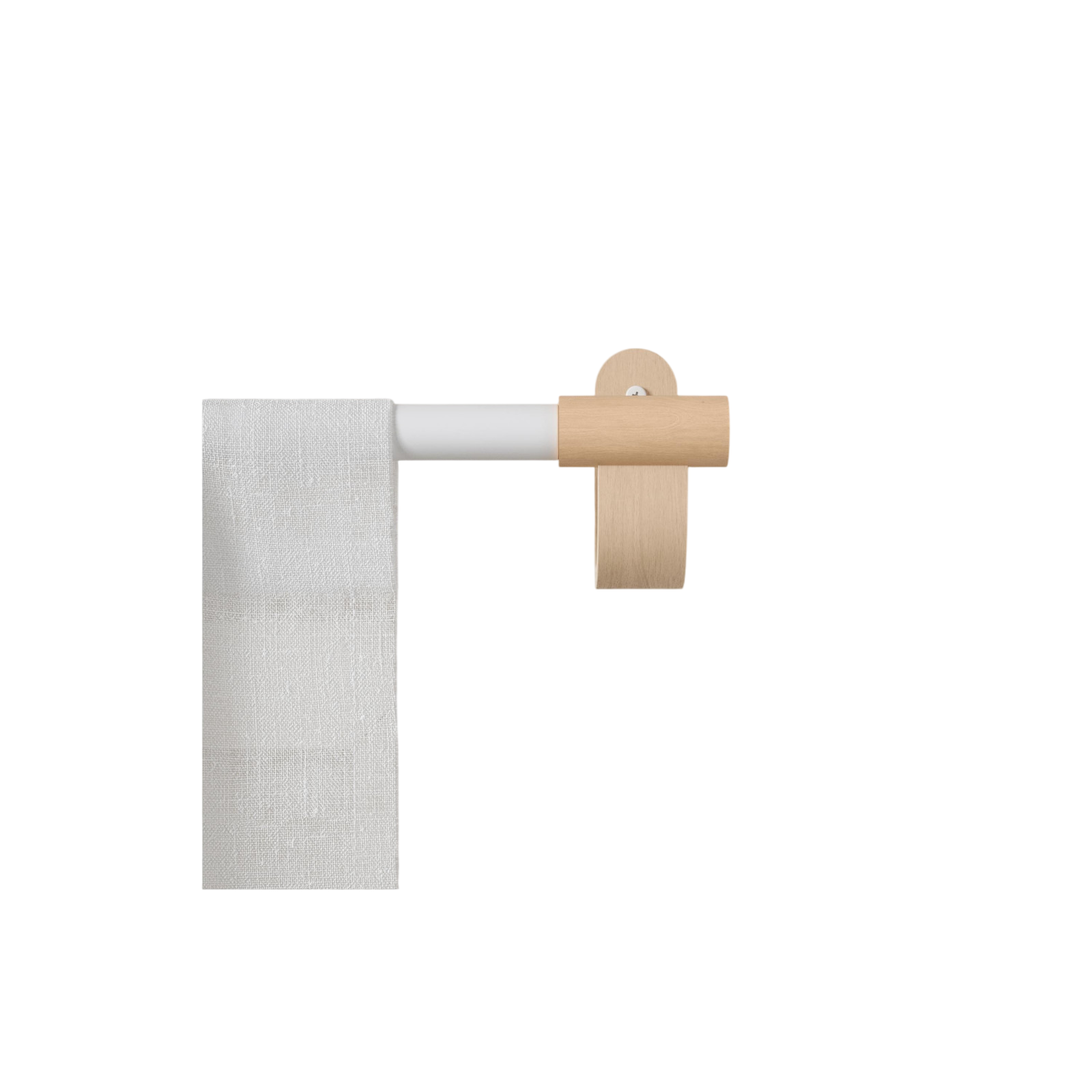 Tringle à rideaux Bellwood, blanc/nature