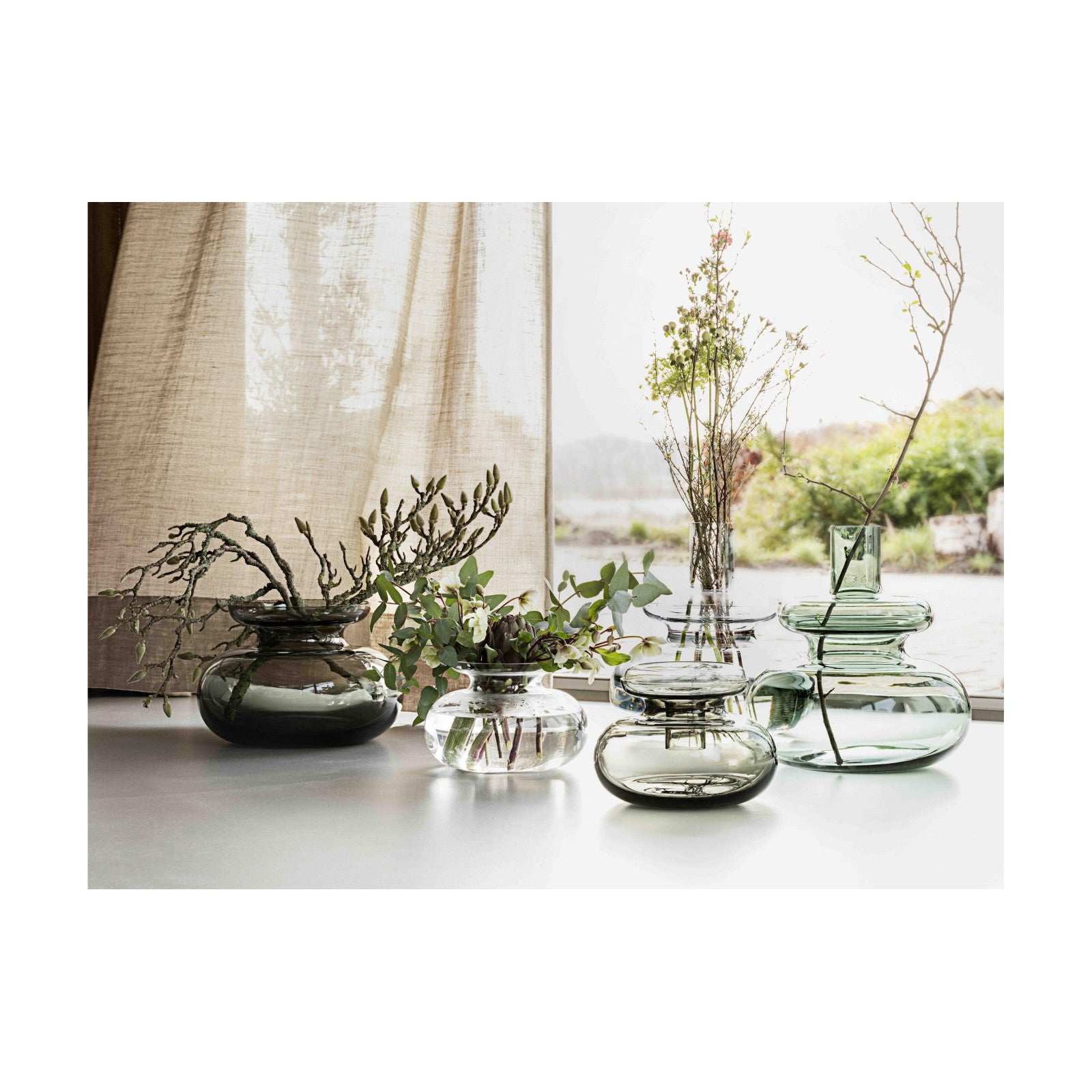 Vase Inu 25 cm, Grün