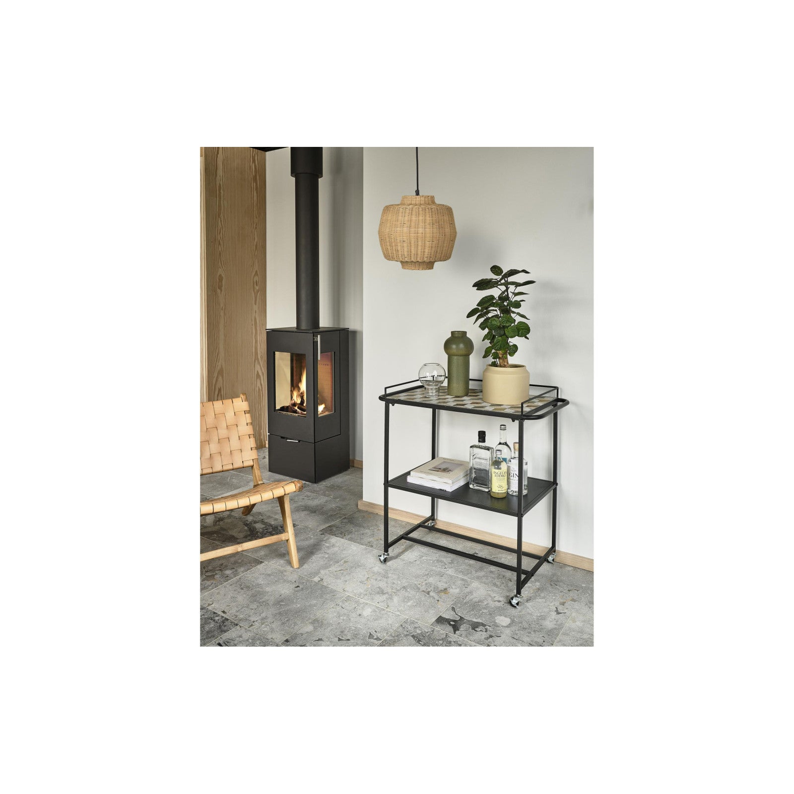 Pendant light Vilna Ø 30 cm, brown