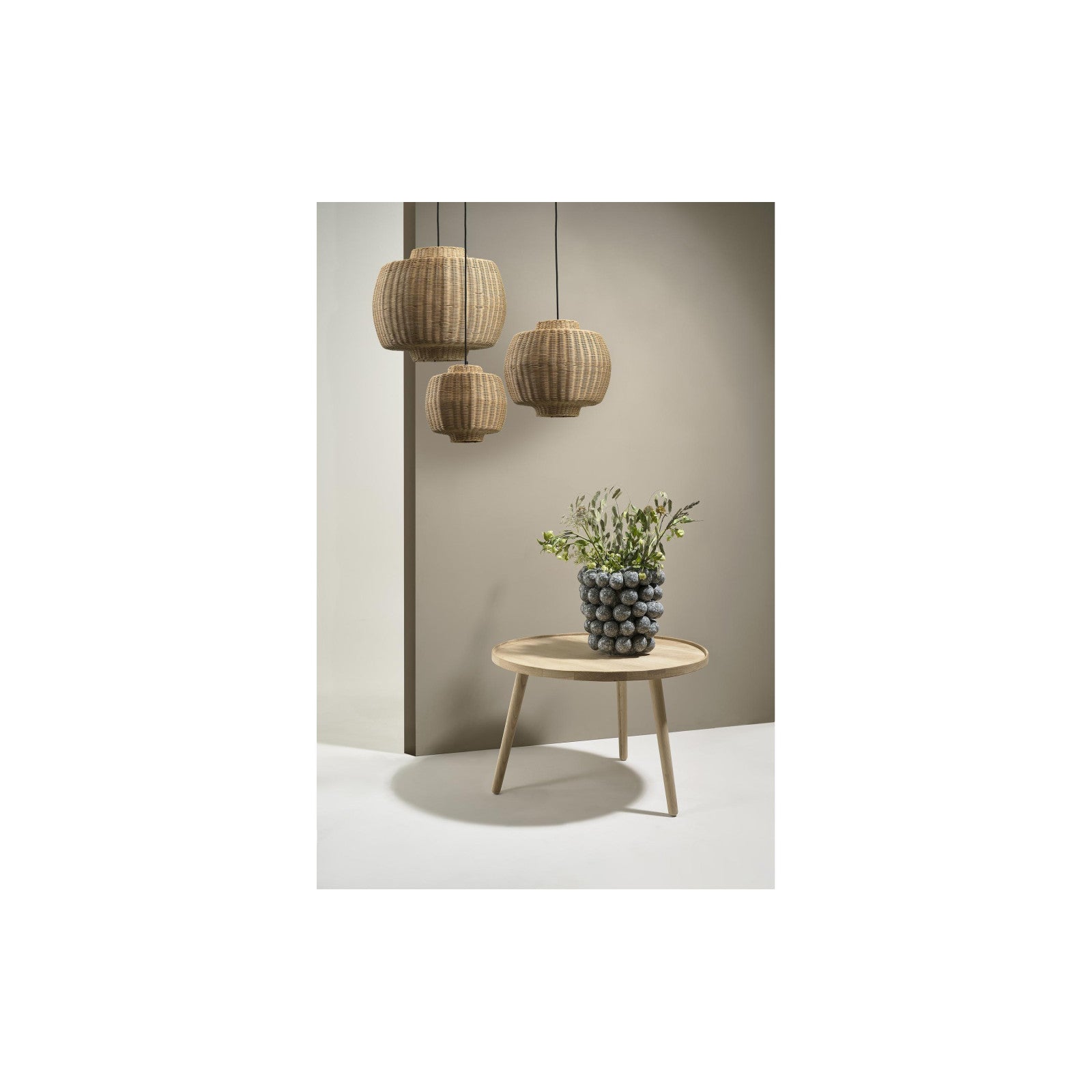 Pendant light Vilna Ø 30 cm, brown
