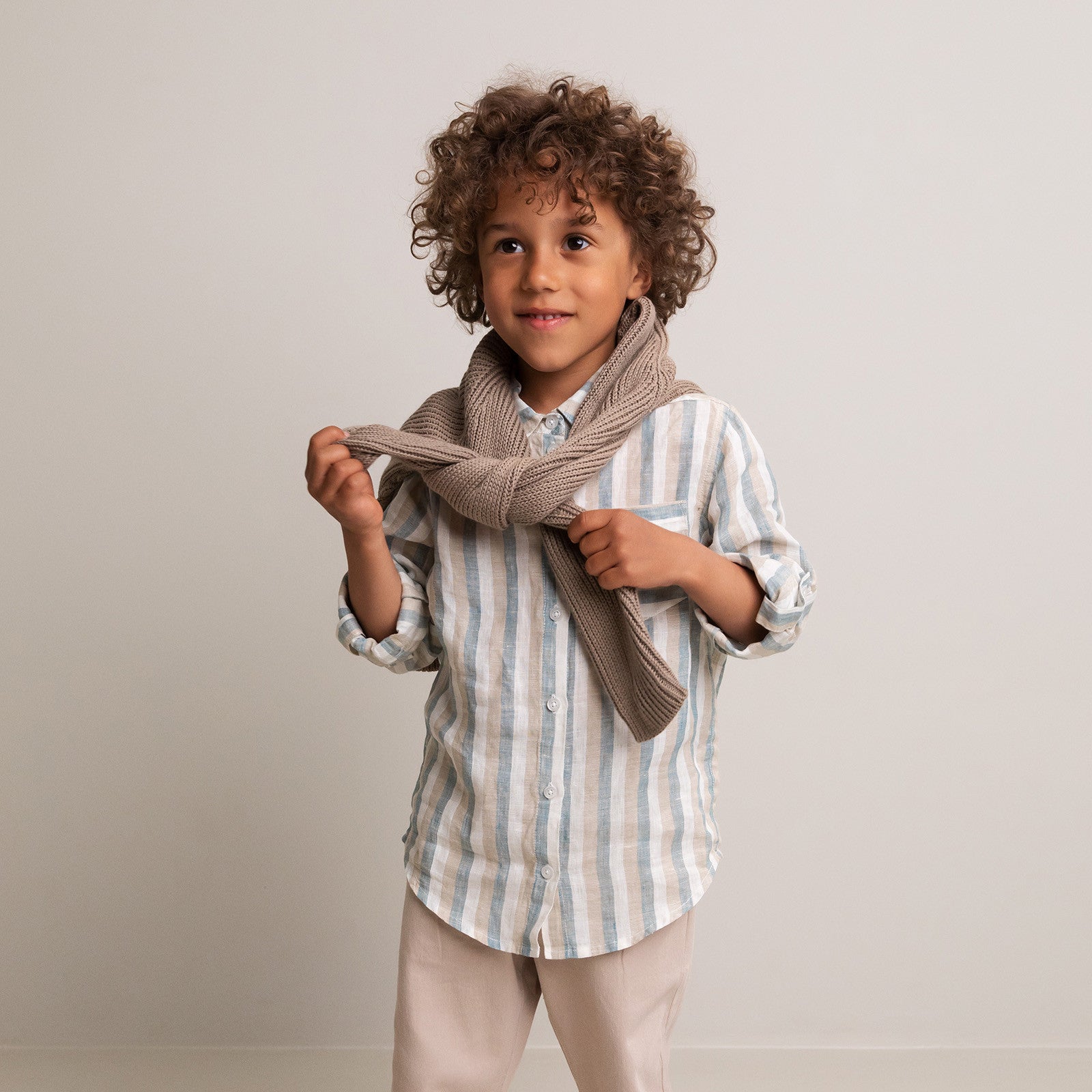 Tommy Dusty Blue Stripe shirt